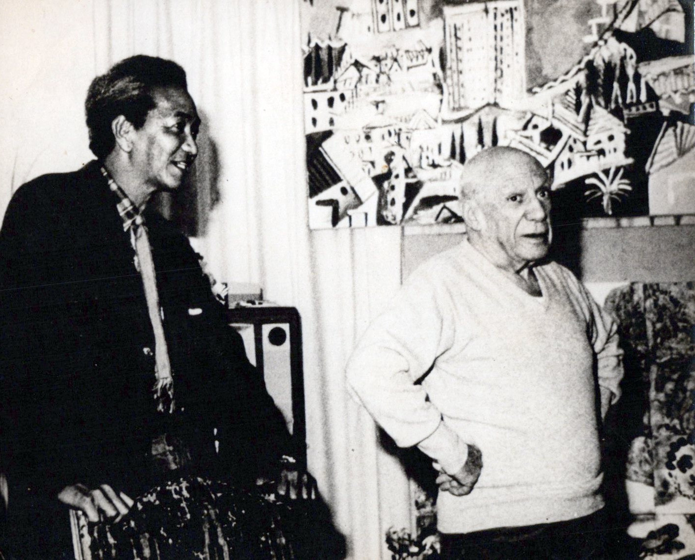 CUBAN SPANISH PAINTERS Pablo Picasso & Wilfredo Lam 1967 Vintage ORIG PHOTO MA84 CUBAN SPANISH PAINTERS Pablo Picasso & Wilfredo Lam 1967 Vintage ORIG PHOTO MA84