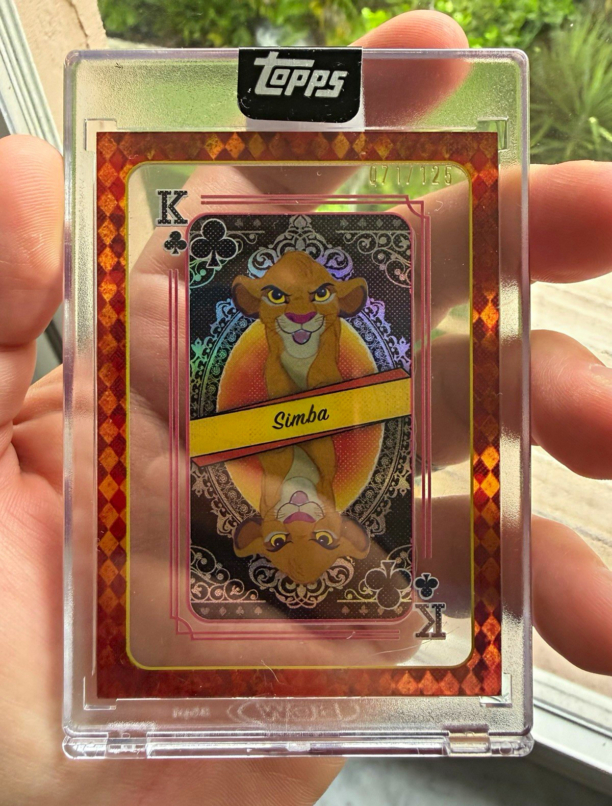 2025 Topps Disney Chrome Lion King Simba QH-6 Serial #071/125