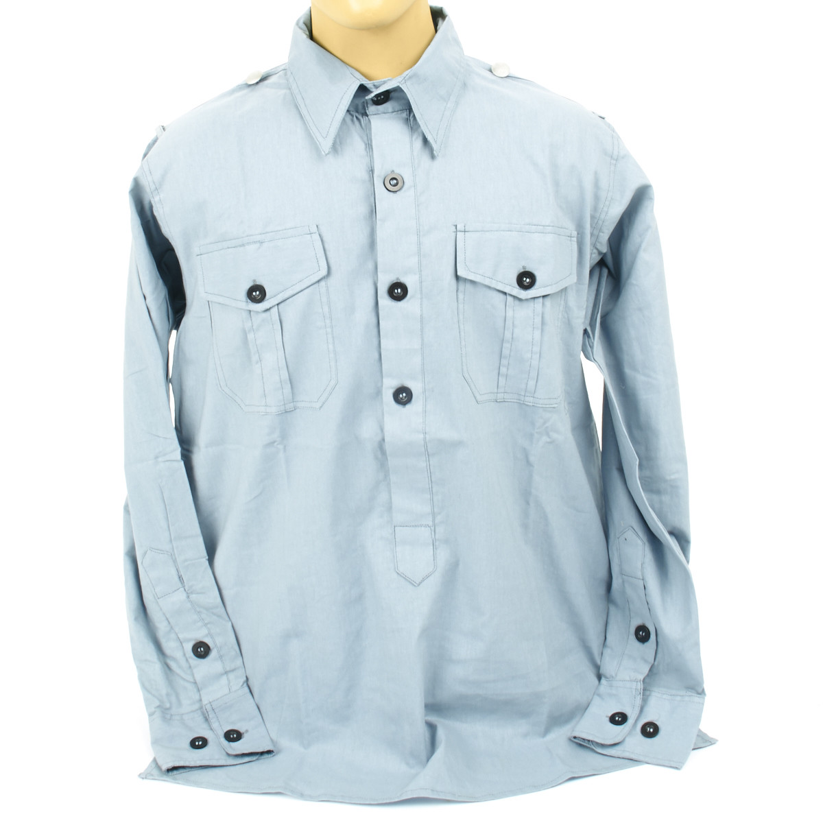 German WWII Luftwaffe Light Blue Shirt-XL: US 44-46 German WWII Luftwaffe Light Blue Shirt-XL: US 44-46