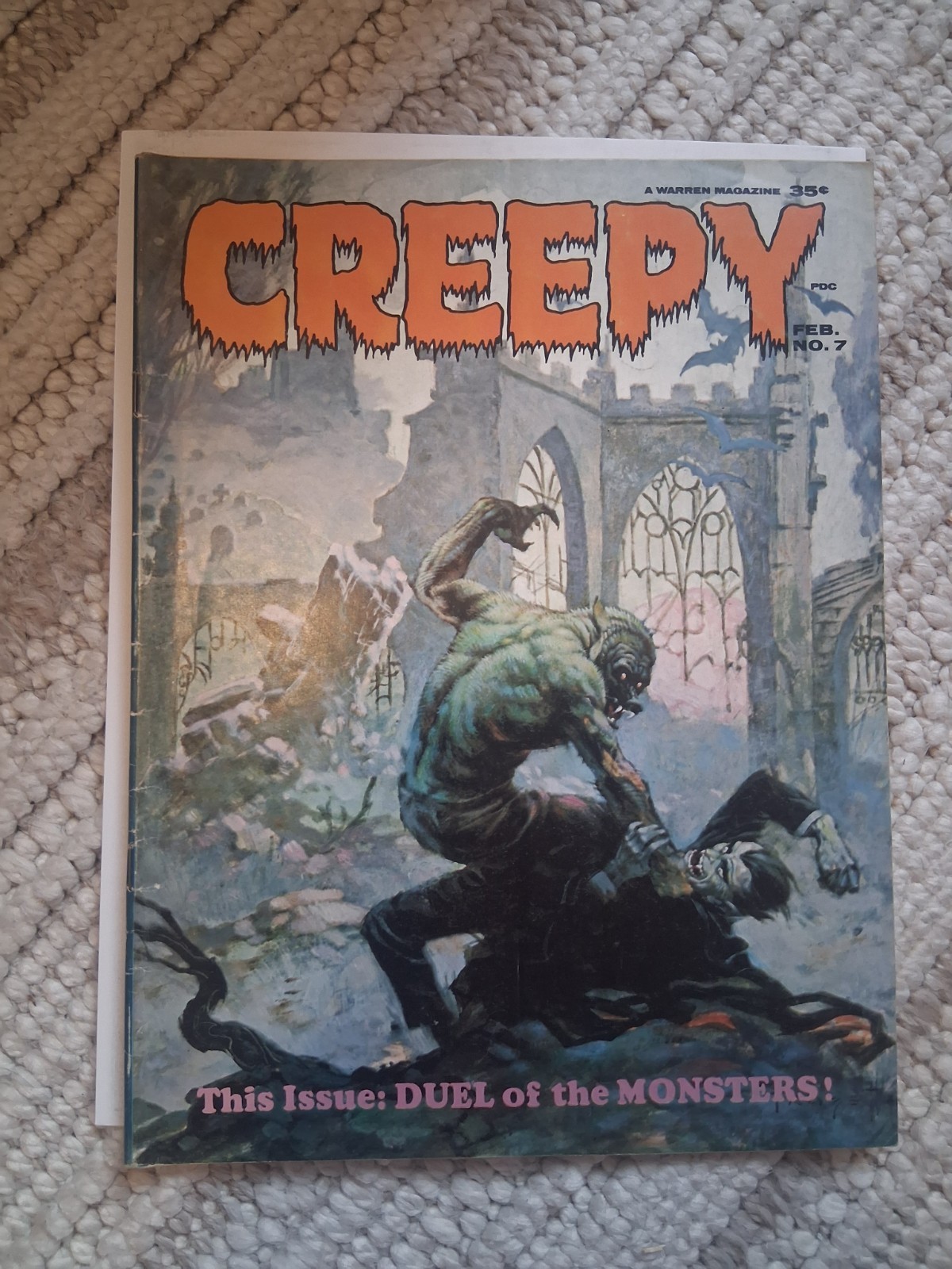 CREEPY 7 VG/FN 5.0 WARREN 1966 FRAZETTA DUEL OF MONSTERS