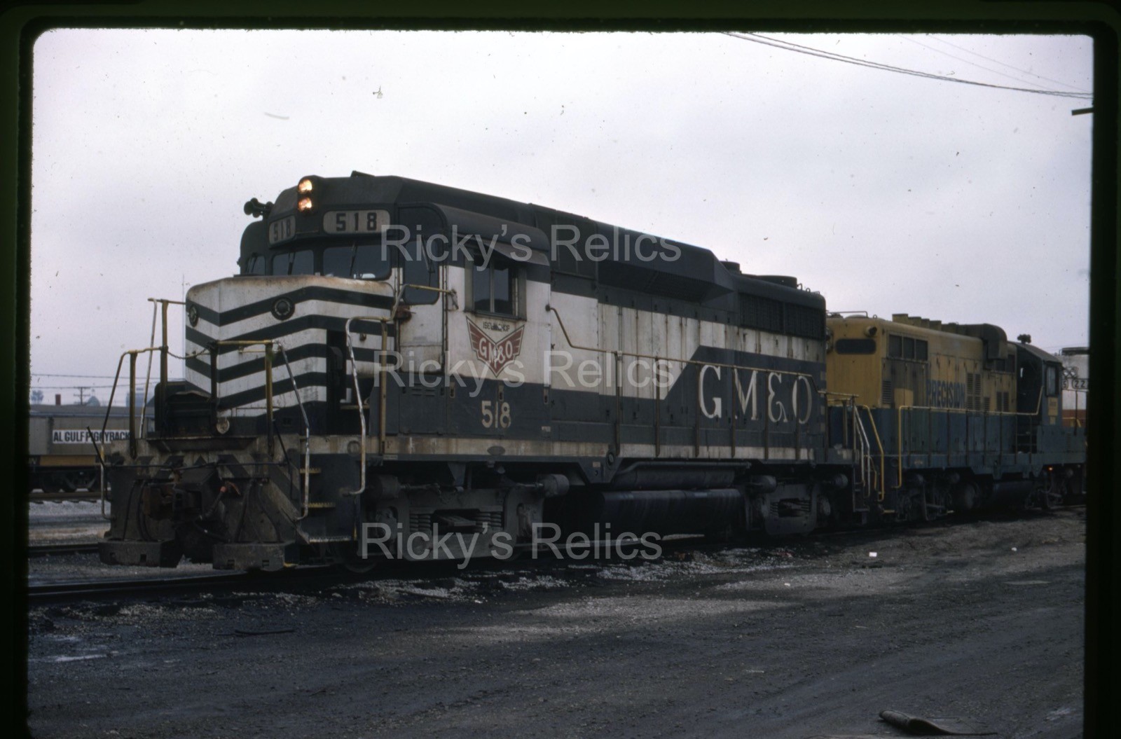 Original Slide GM&O #518 EMD GP30 Gulf Mobile Ohio 1978 PRC