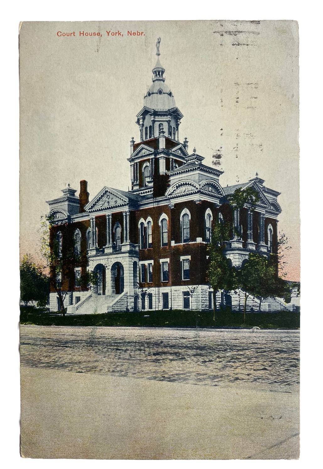 York County Court House ~ York Nebraska NE ~ Antique 1900s Postcard