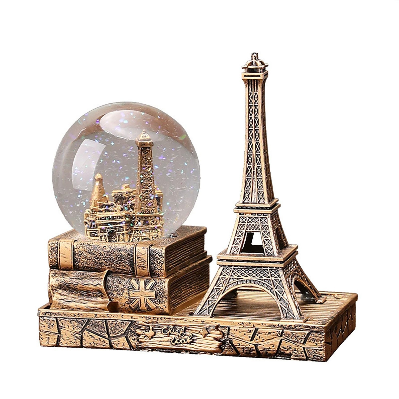 Vintage Eiffel Tower Snow Globe with Light & Music - Home Decor Cabinet Ornament Vintage Eiffel Tower Snow Globe with Light & Music - Home Decor Cabinet Ornament
