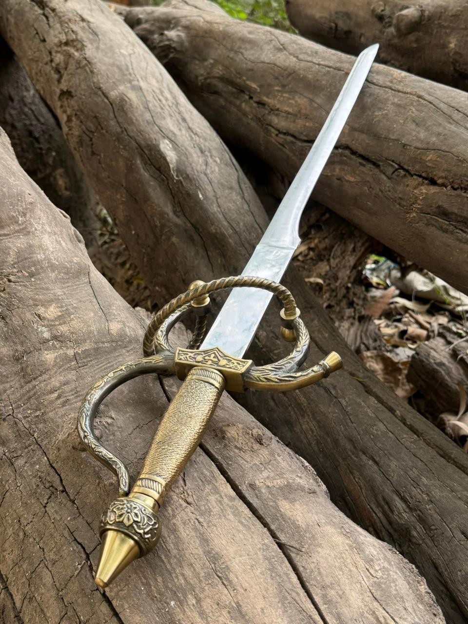 Handmade legend of steel, Templar Knight Sword Rapier Sword, Leather Sheath Gift Handmade legend of steel, Templar Knight Sword Rapier Sword, Leather Sheath Gift