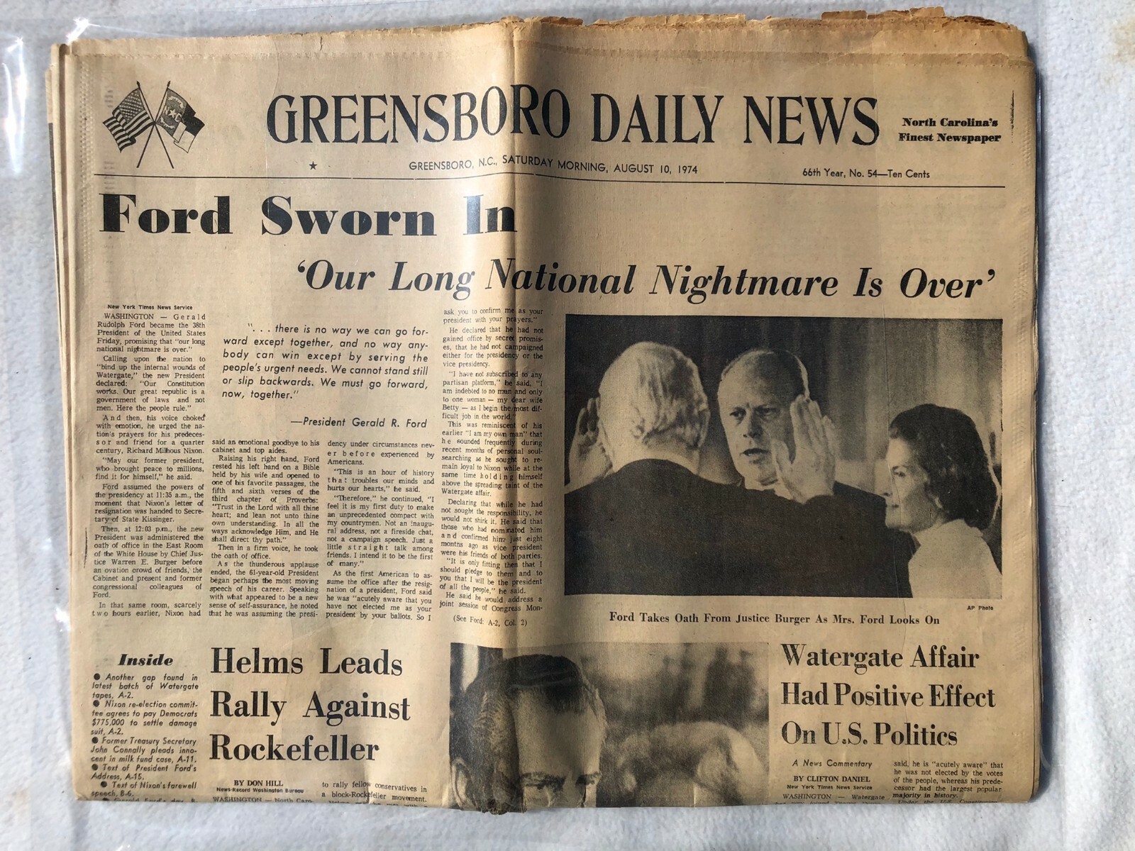 Vintage GREENSBORO, NC Daily News 