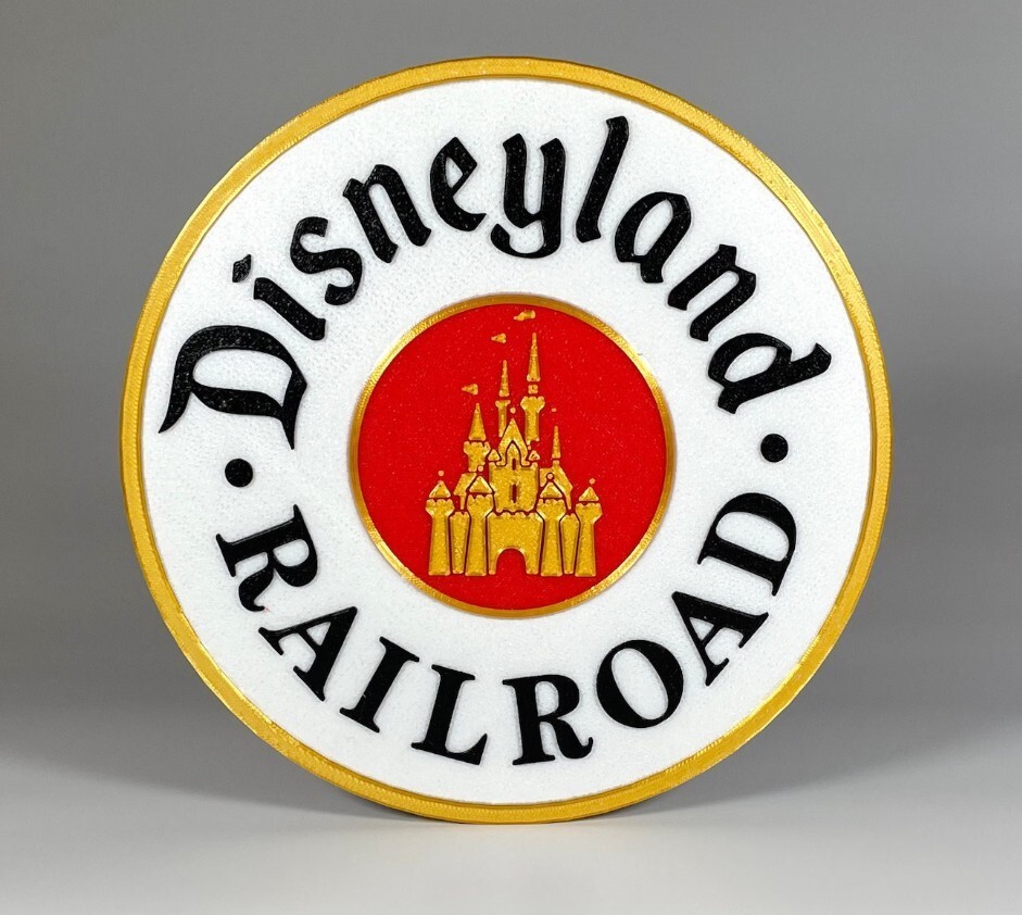 Disneyland Railroad Inspired Prop Sign / Plaque 3d Printed Replica Disney sign