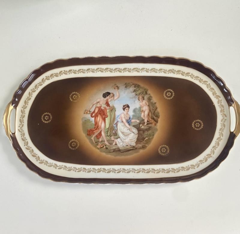 Antique Victoria Czechoslovakia Porcelain Serving Tray 1918-1939 Sealed