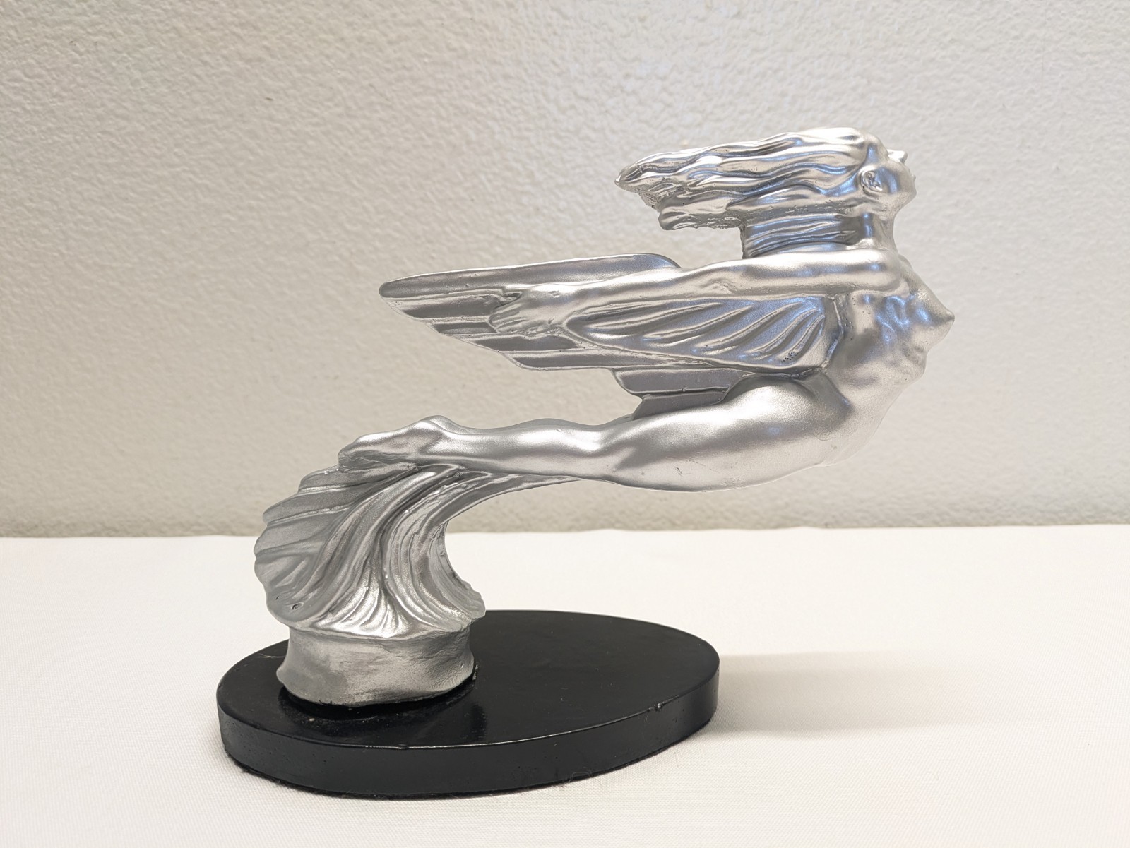 Vintage Flying Goddess Hood Ornament Eric Thorsen Gallery Bigfork Montana 