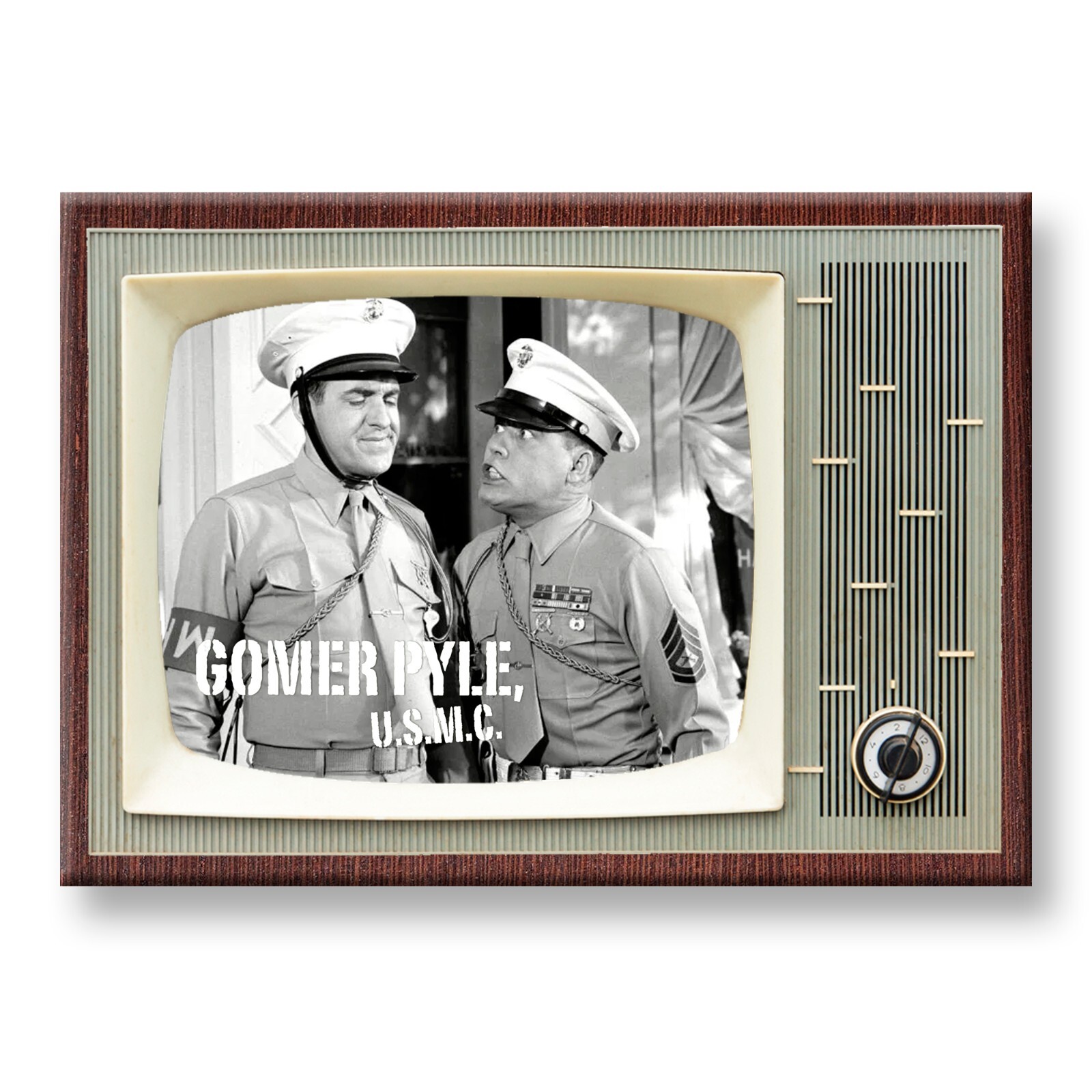 Gomer Pyle TV Show Retro TV 3.5 inches x 2.5 inches Steel Fridge Magnet