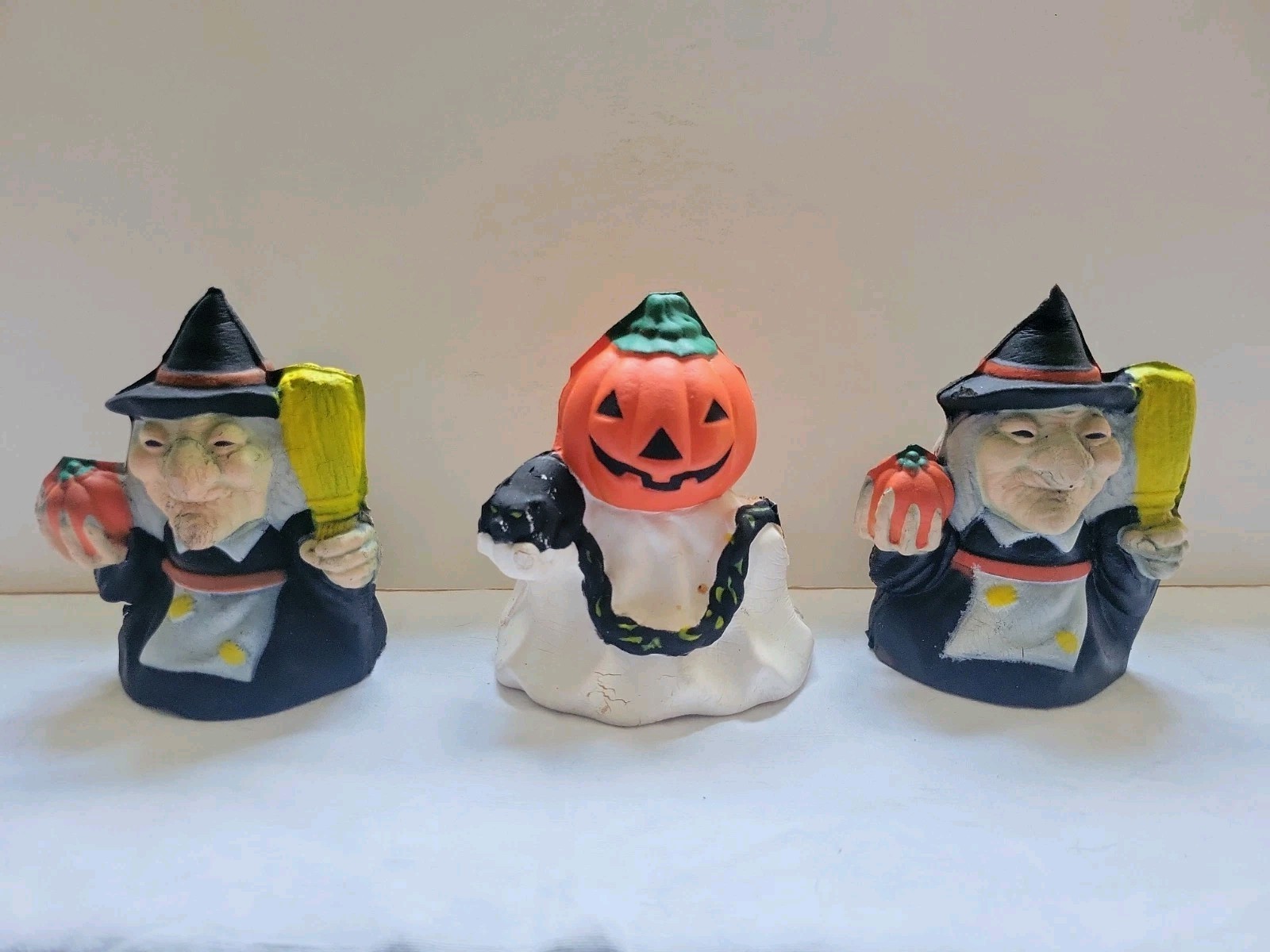 Vintage 1988 Telco Foam Halloween Monsters Collectibles Set Of 3 Vintage 1988 Telco Foam Halloween Monsters Collectibles Set Of 3