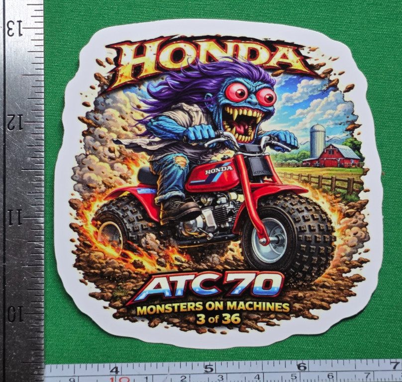 Honda ATC 70 9x9cm Durable Die-Cut Vinyl Sticker 3 of 36