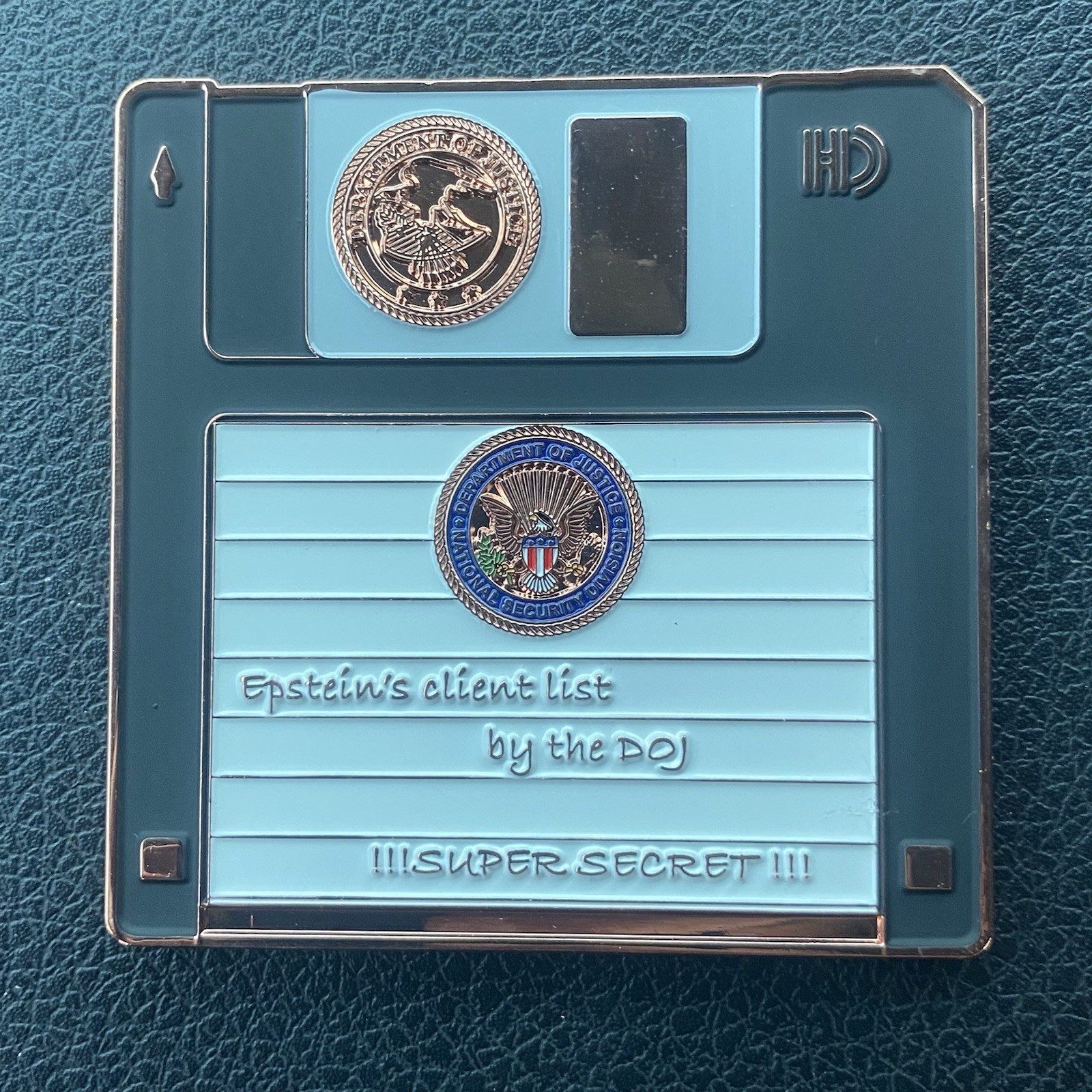 Dept Of Justice National Security Division-Epstein List Police Challenge Coin Dept Of Justice National Security Division-Epstein List Police Challenge Coin