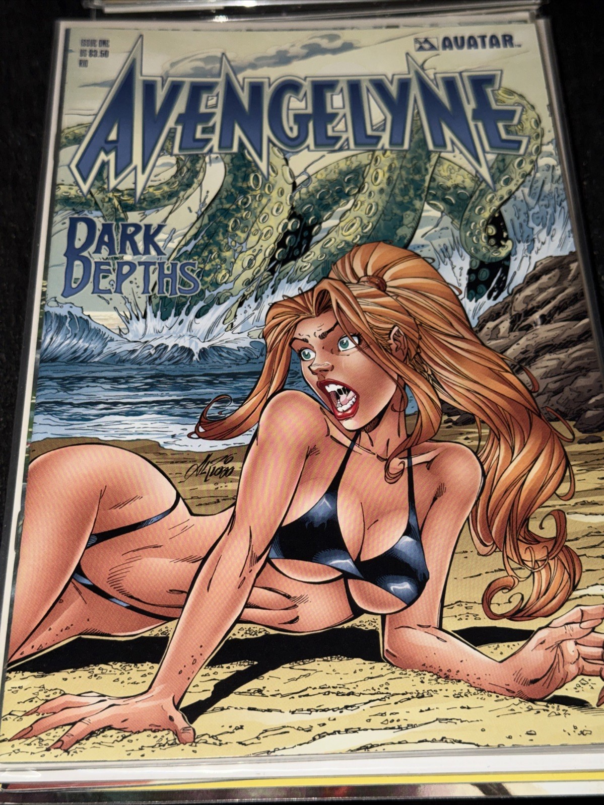 AVENGELYNE Dark Depths #1 Al Rio Wraparound Cover Avatar 2001 NM