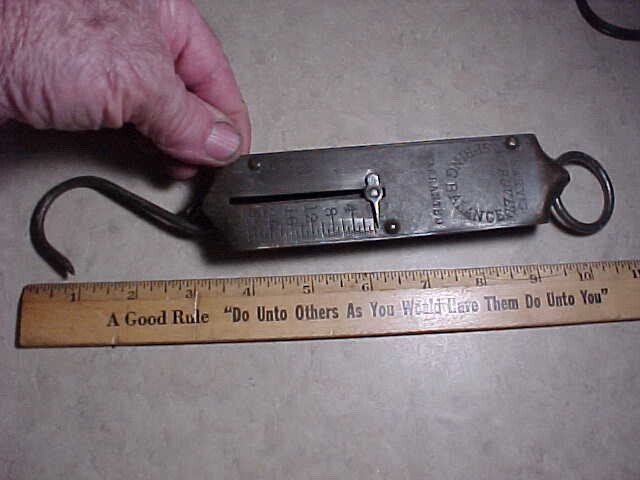 From estate-Antique Frary's Improved Spring Balance-24 pounds-works fine