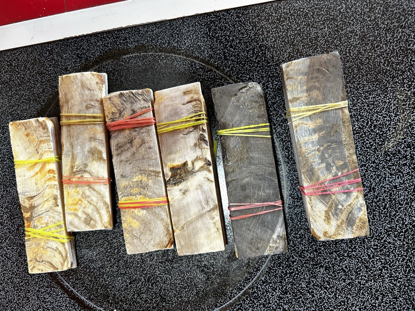 RAMS HORN KNIFE HANDLE MATERIAL BLANK SCALES Lot Of 6 Pairs
