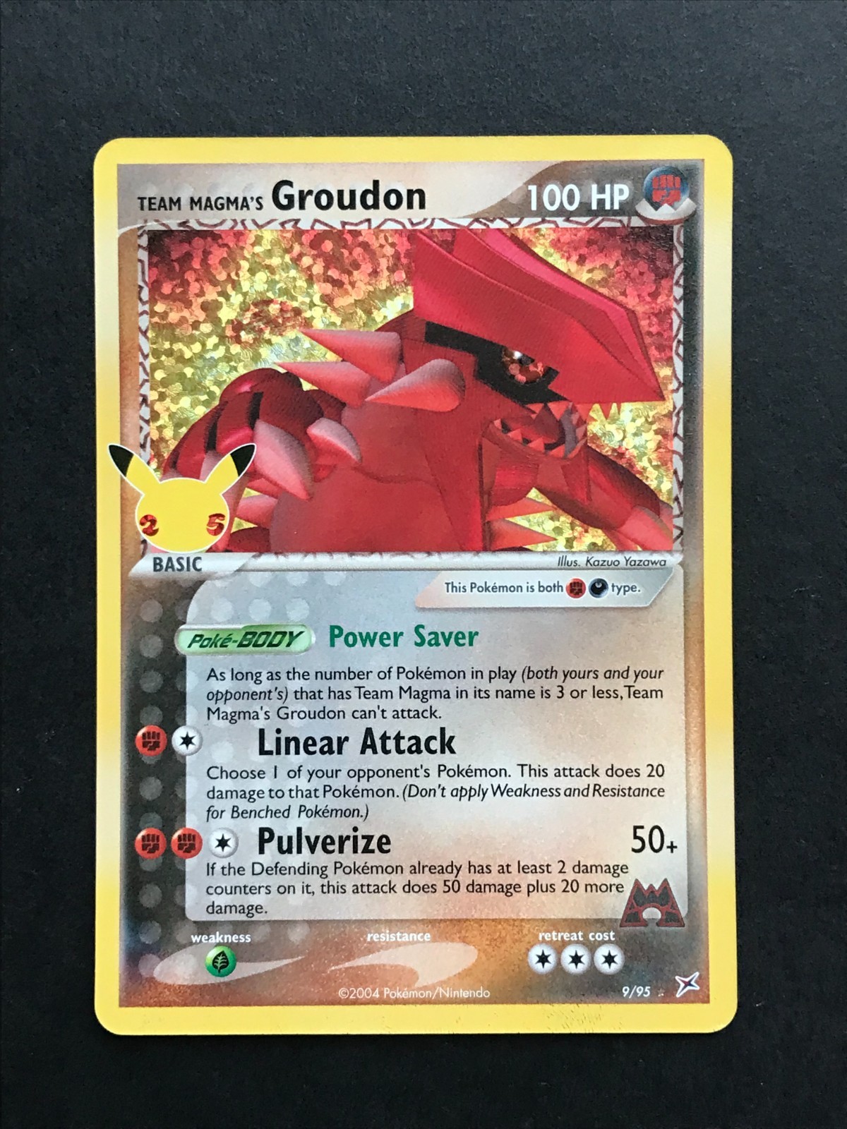 Team Magma's Groudon Holo Classic Collection Celebrations 9/95 NM