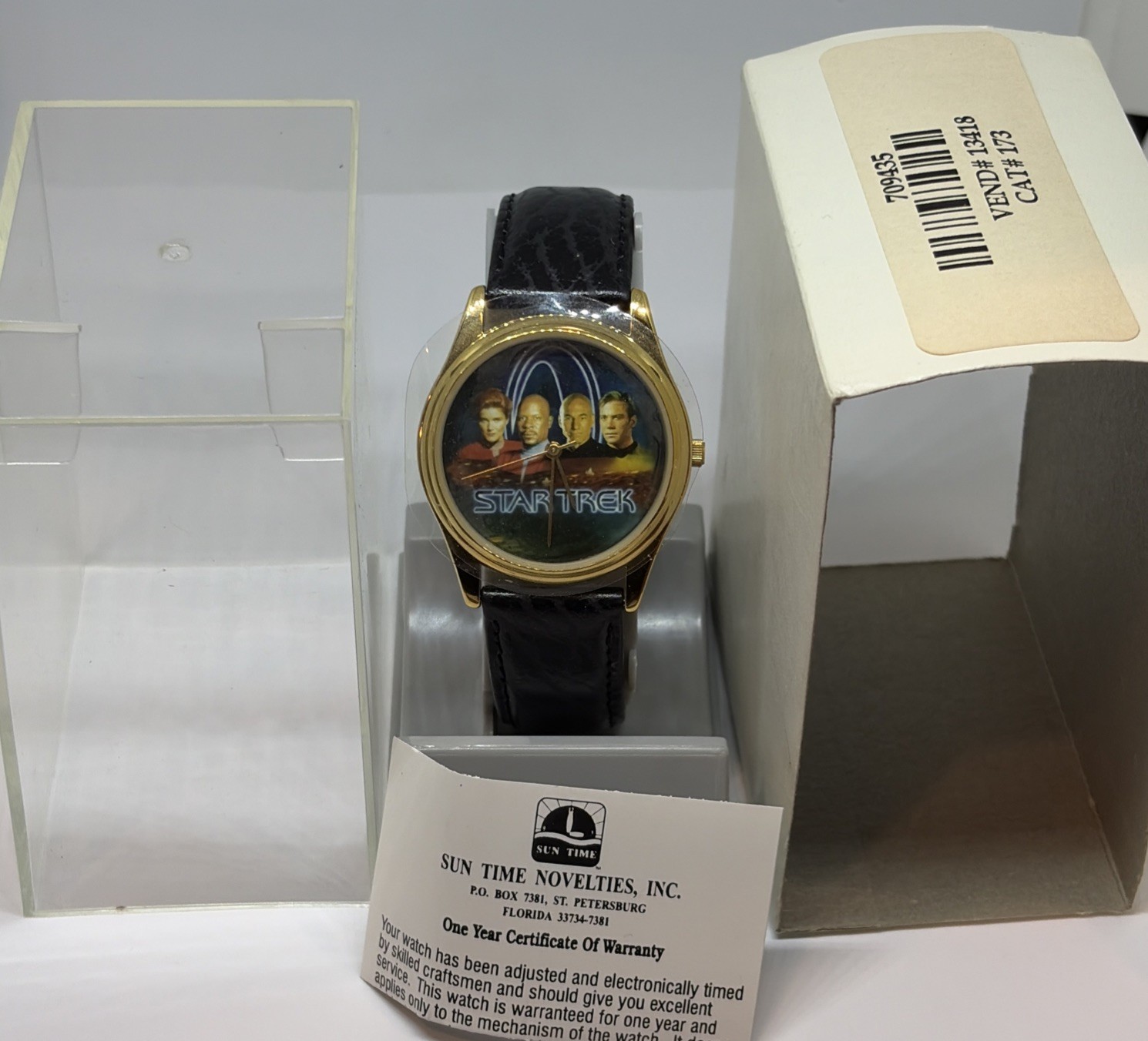New Rare Vintage Star Trek Wristwatch Sun Time 1997 Limited Edition 459 of 5,000