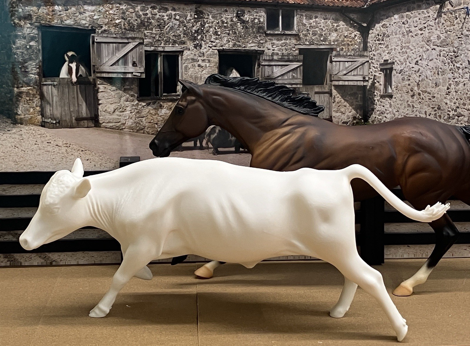 1:9 Unfinished Running Steer Cow 3d Print Traditional Breyer Model Horses Etc
