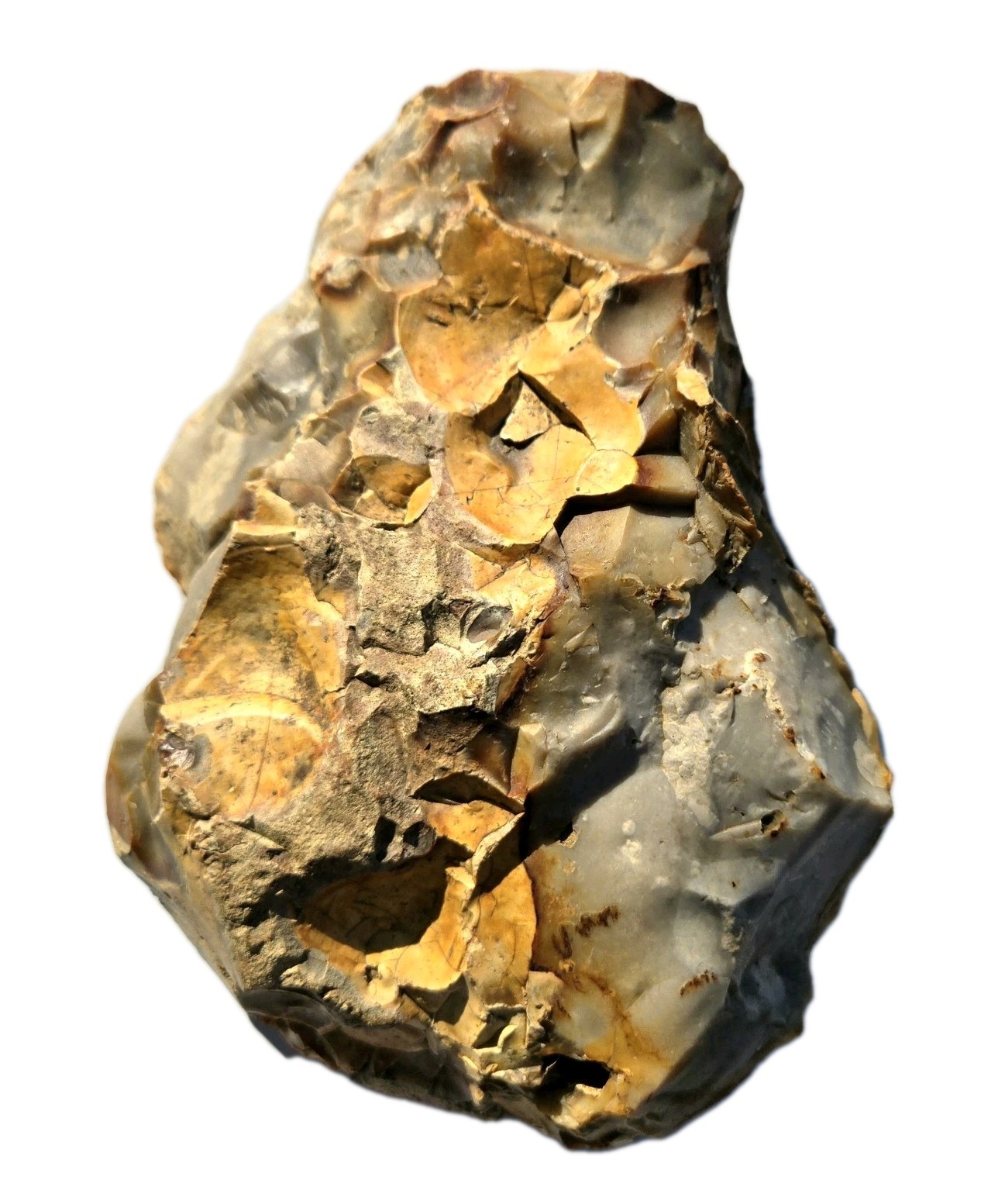 Archaic UK Prehistoric Lower / Middle Palaeolithic Giant Flint Handaxe (Biface)