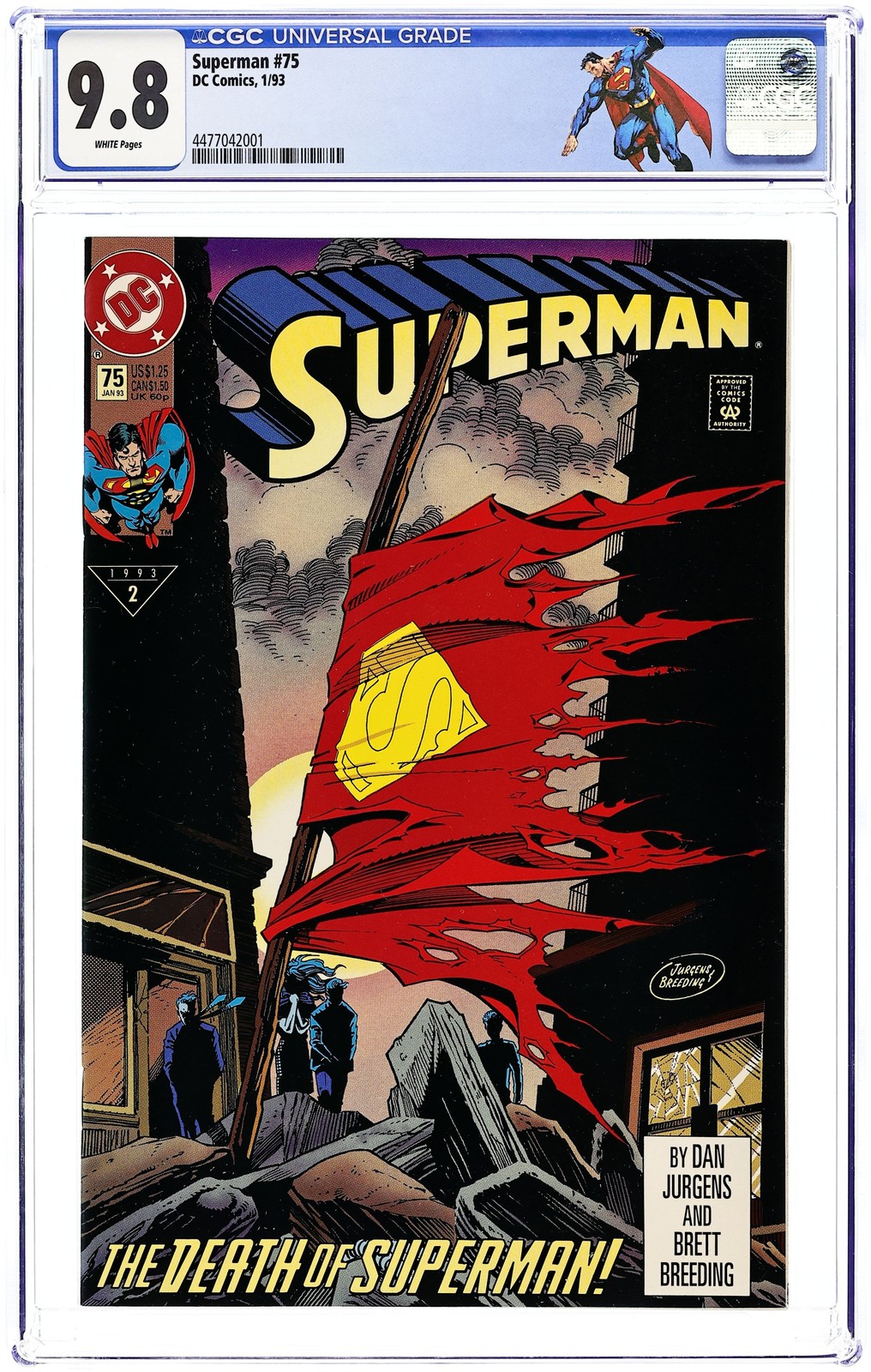 Superman #75D Direct Variant 1st Printing CGC 9.8 1993 4477042001
