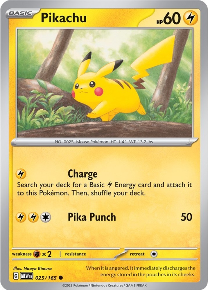 Pikachu Reverse Holofoil [MEW - 025/165]