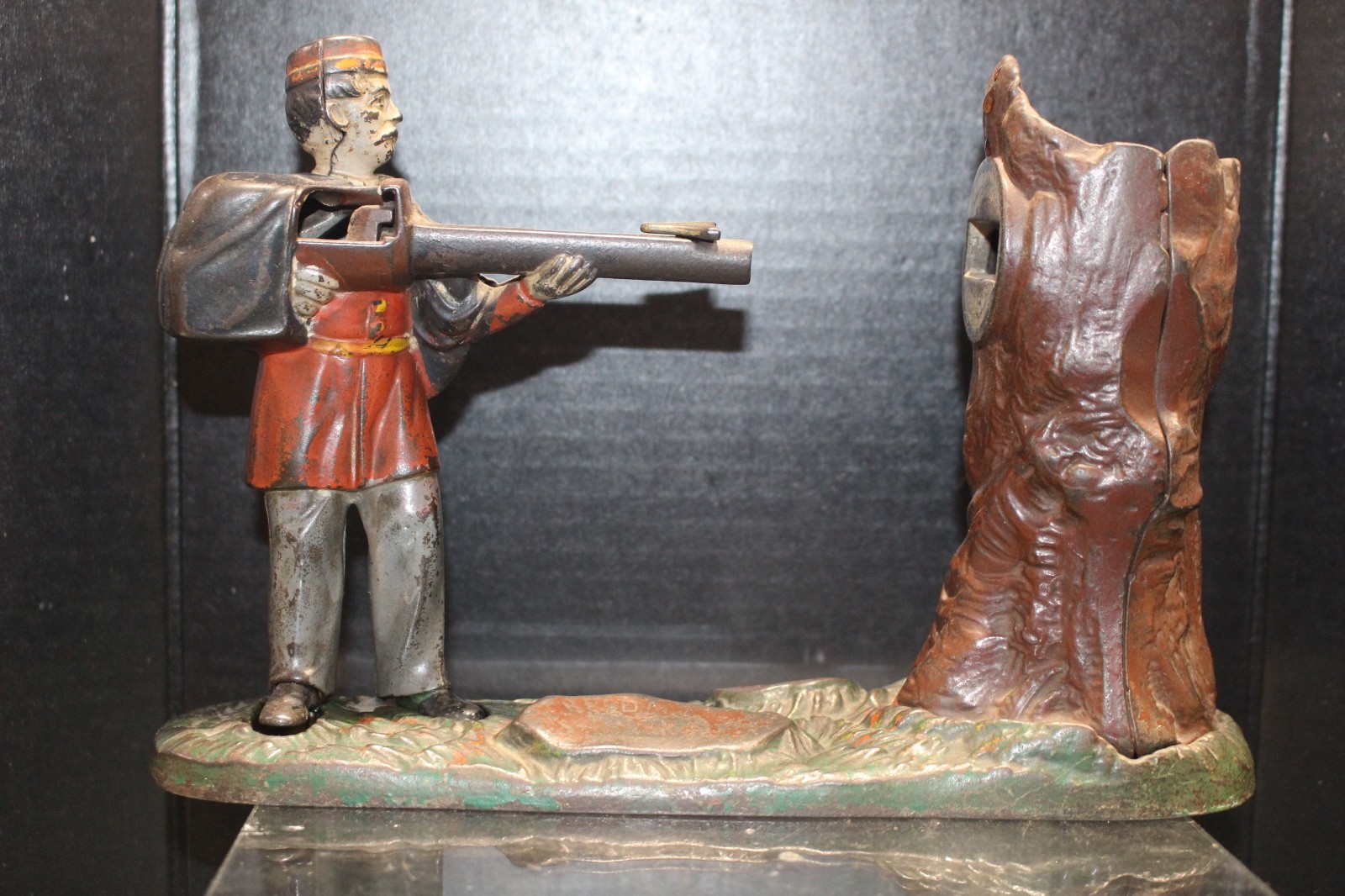 Vintage Original Antique Creedmoor Mechanical Bank J. & E. Stevens Vintage Original Antique Creedmoor Mechanical Bank J. & E. Stevens