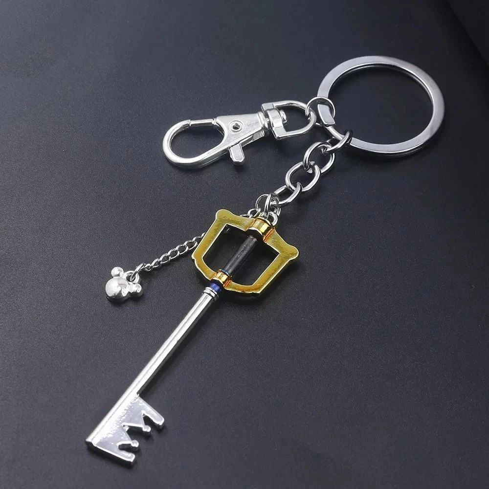 Kingdom Hearts Keychain | Charm | Gold Keyblade | Keyring | Swivel Snap Hook