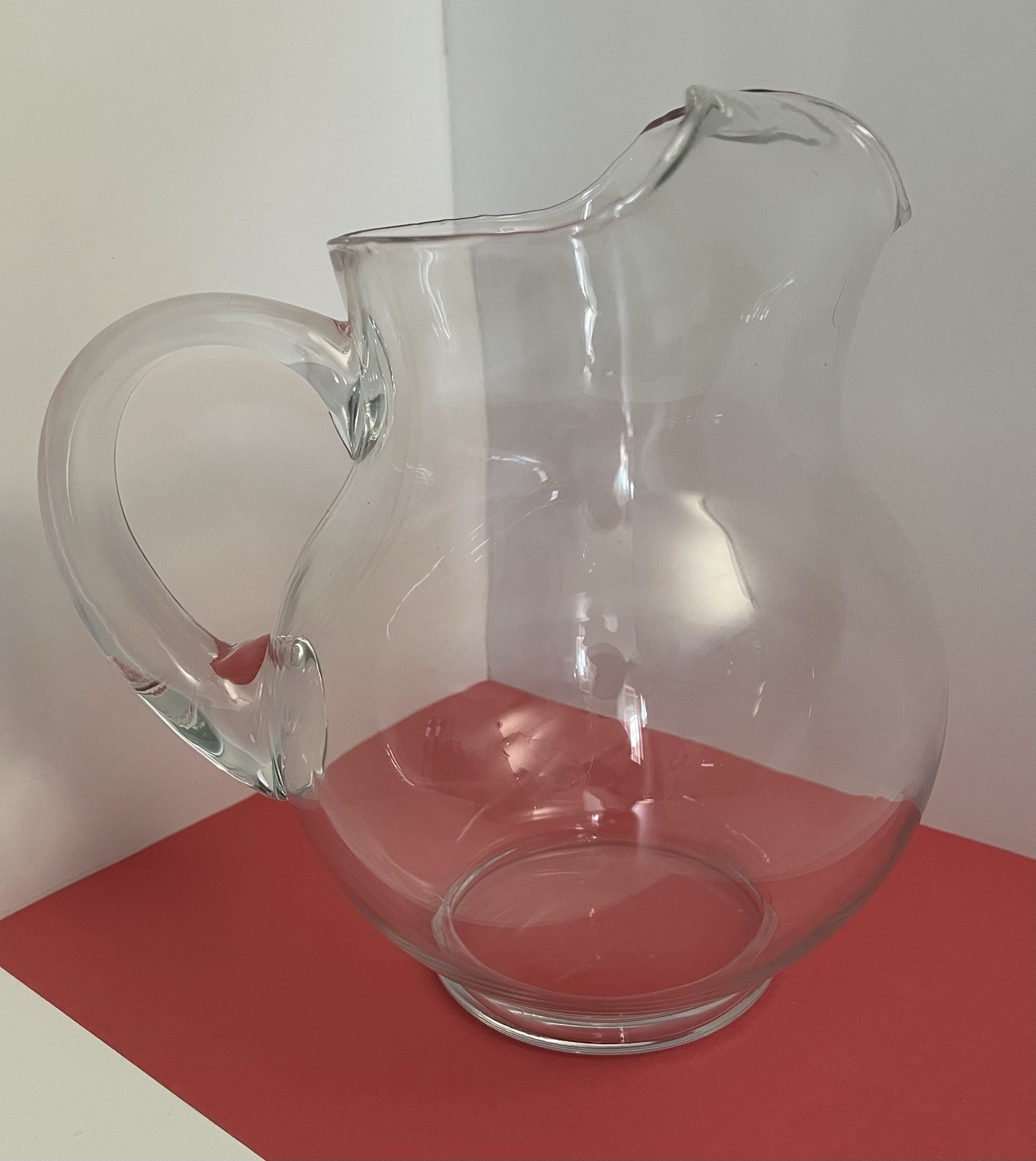 Libbey Glass Pitcher 90oz Ice Lip Round Mid Century Kool-Aid Style Juice Water