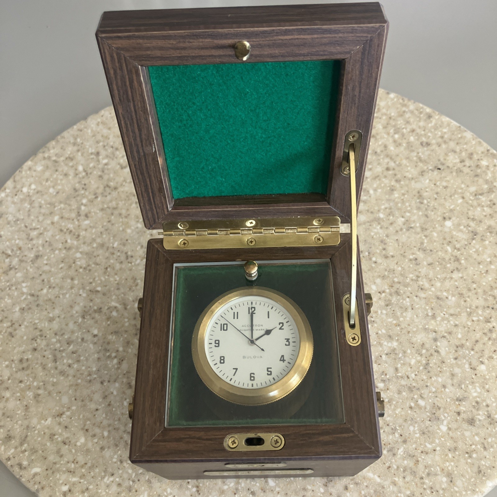 RARE BULOVA Accutron Navigator Mark II 1960s Ship's Chronometer WORKING