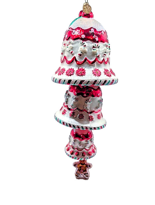 VTG Christopher Radko WINTERMINT WHIMSY Gingerbread 3 Bell Ornament 2003 Retired VTG Christopher Radko WINTERMINT WHIMSY Gingerbread 3 Bell Ornament 2003 Retired