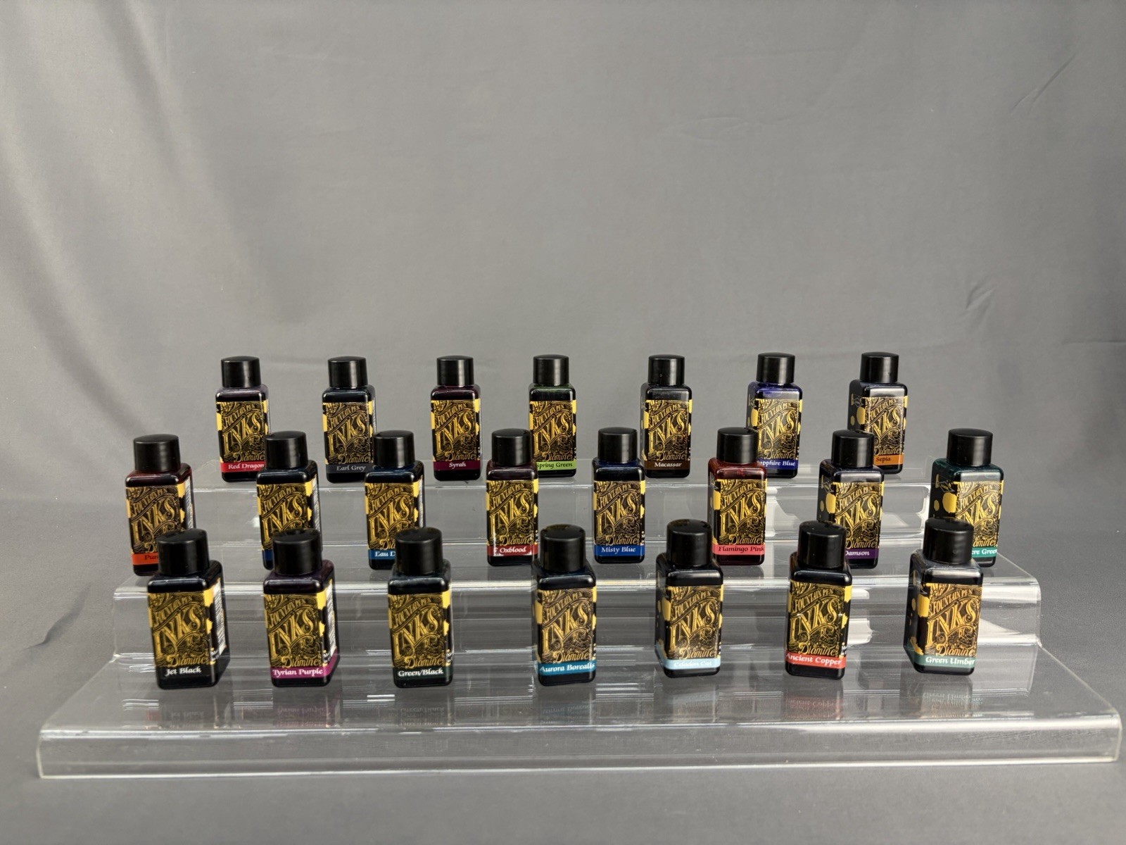 Lot of 22 Diamine Fountain Pen Ink 30ml Plastic Bottles- Full Lot of 22 Diamine Fountain Pen Ink 30ml Plastic Bottles- Full