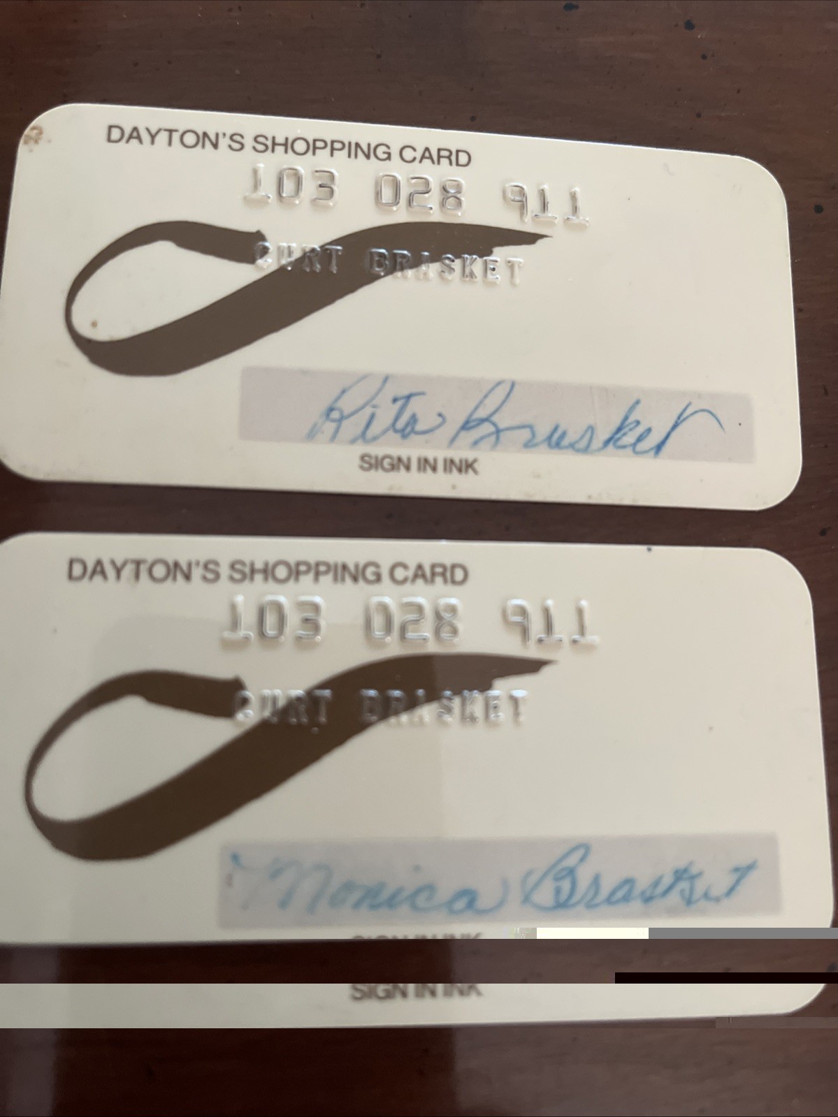 Two Vintage DAYTON\'S DAYTONS Shopping Credit Charge Card Mpls 