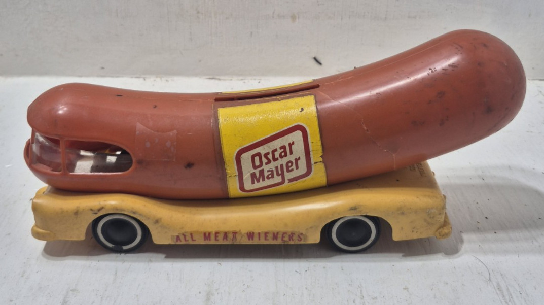Vintage 1950s 1960s Oscar Mayer Wienermobile Hot Dog Coin Bank Advertising Car