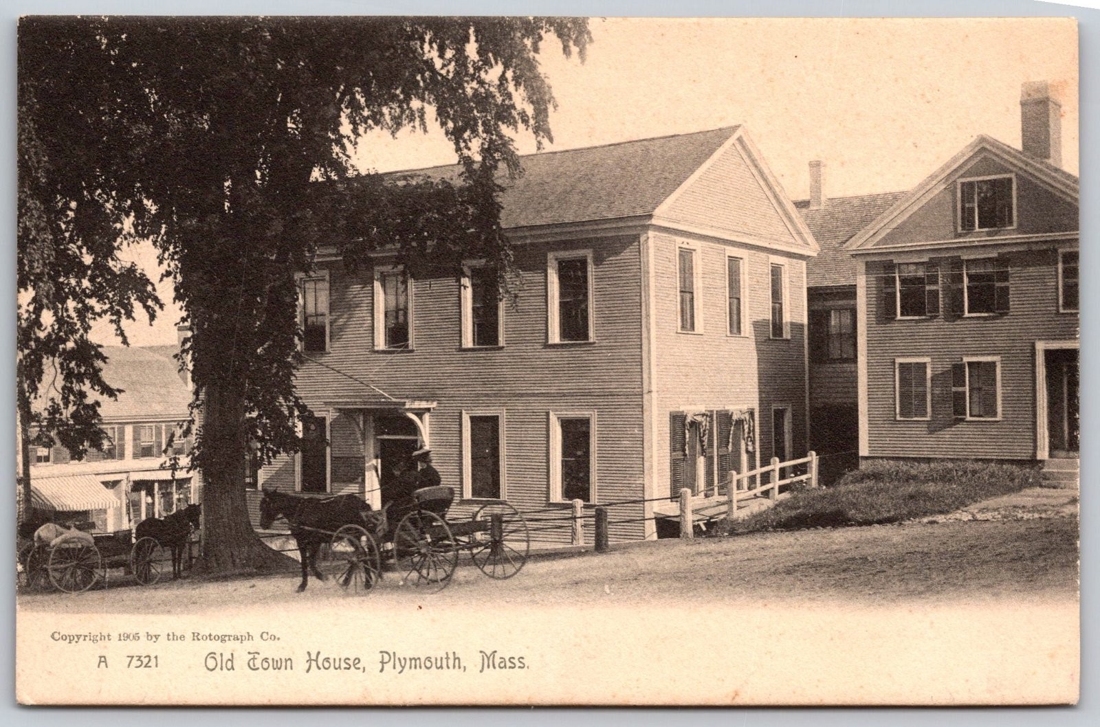 Old Town House Plymouth Massachusetts Rotograph Co. Postcard PC290 Old Town House Plymouth Massachusetts Rotograph Co. Postcard PC290