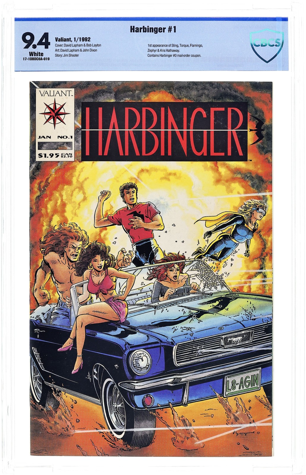 Harbinger 1D Coup. Included CBCS 9.4 1992 17-1DBDC6A-019