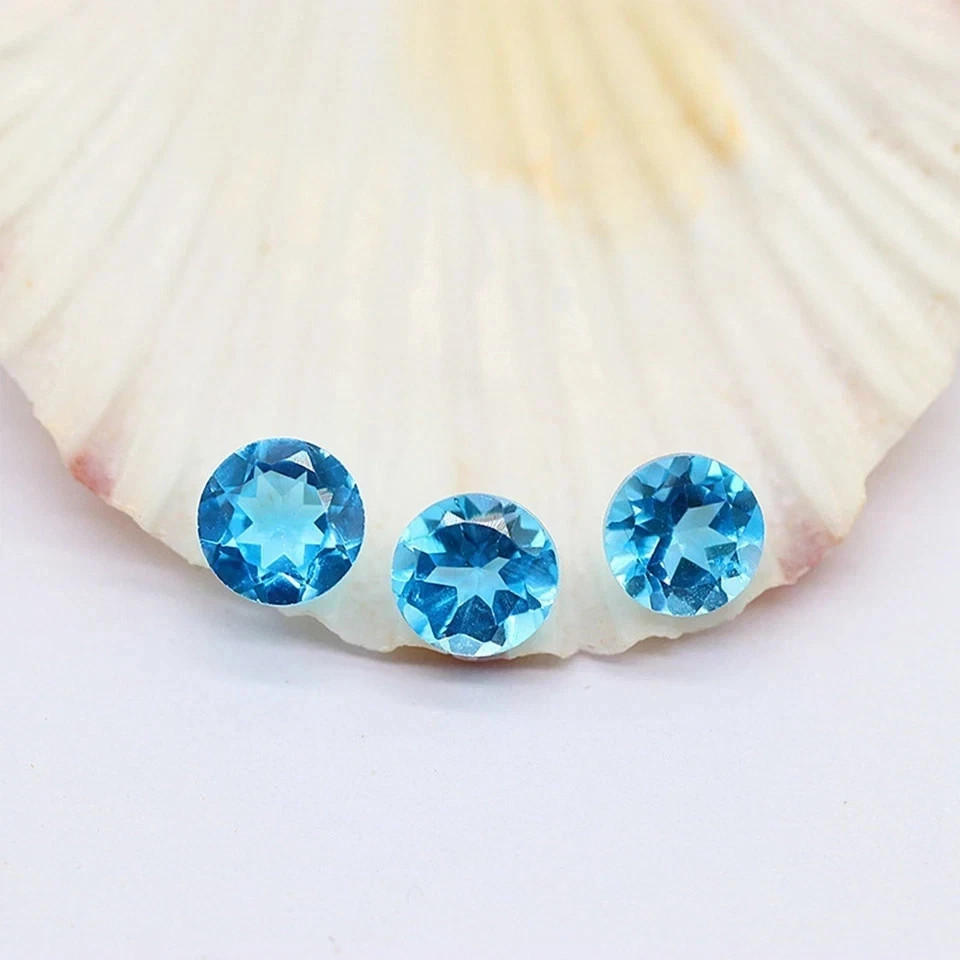 6x6 MM (10 Pcs) Certified Natural Loose Paraiba Tourmaline Neon Blue Gemstone