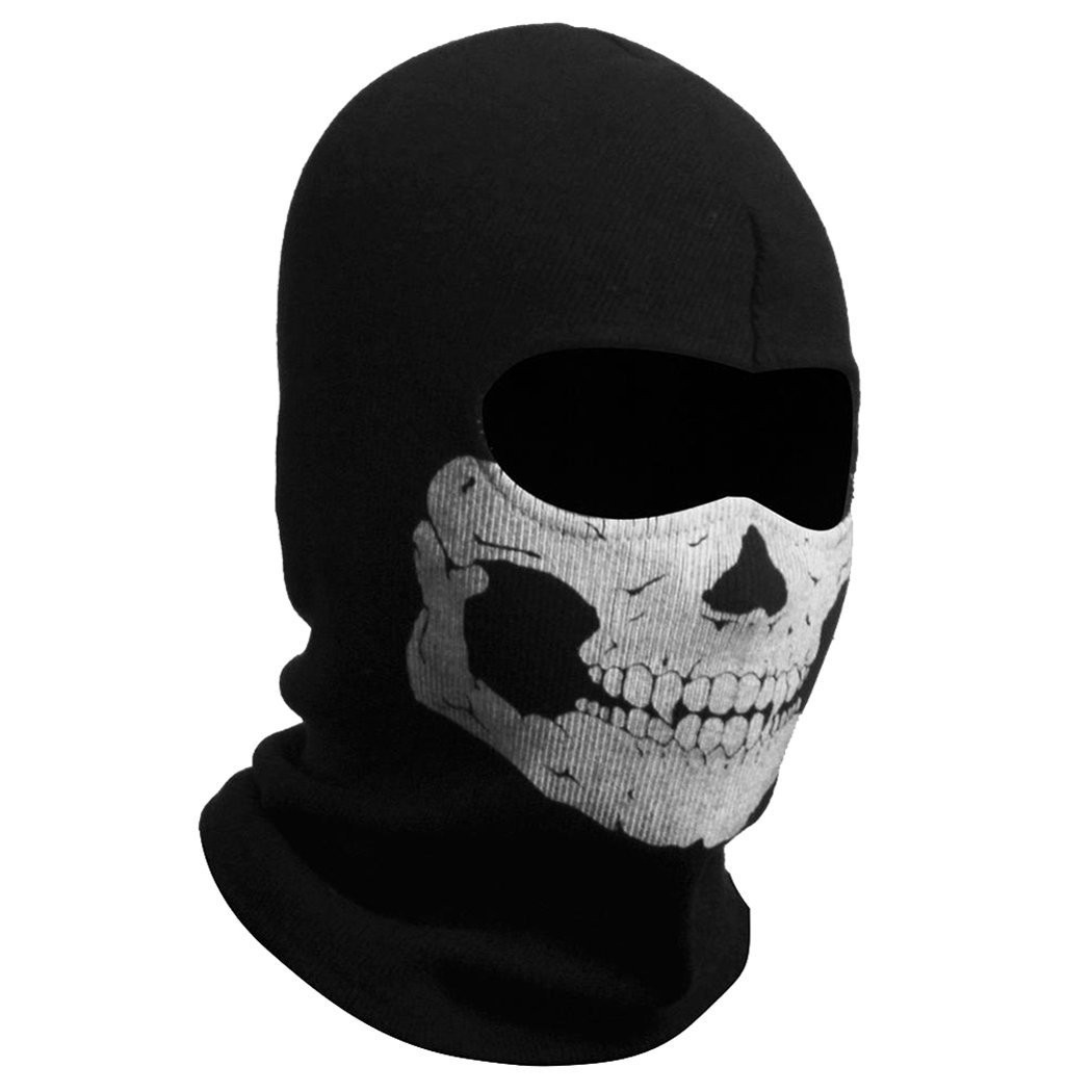 Nuoxinus Black Balaclava Ghosts Skull Full Face Mask for One Size, Nuoxinus Black Balaclava Ghosts Skull Full Face Mask for One Size,
