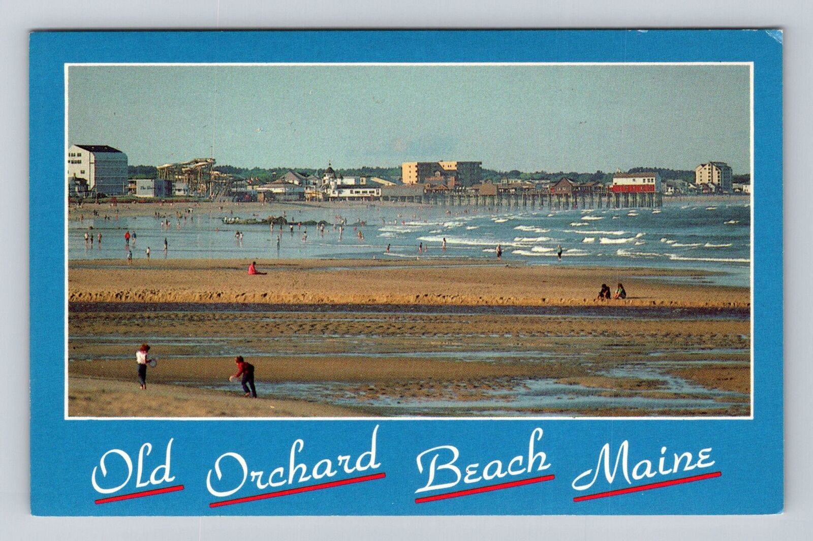 Old Orchard Beach ME-Maine, General Greetings From Beach, Vintage Postcard