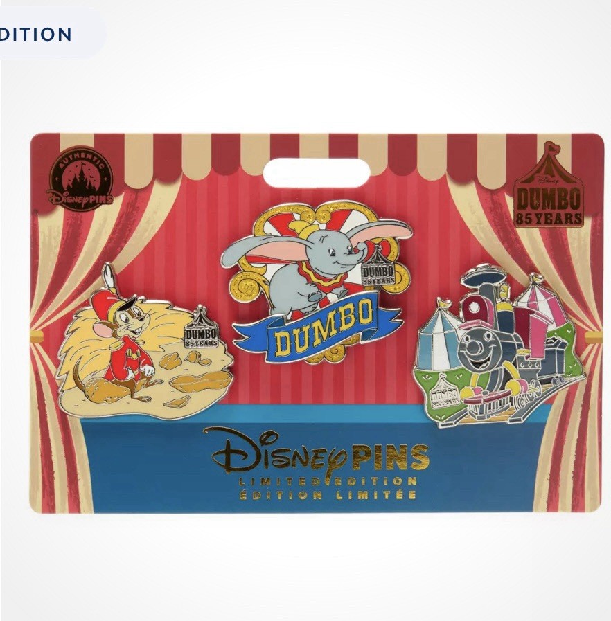 Dumbo 85th Anniversary Pin Set – 3-Pc. – Limited Edition CONFIRMED