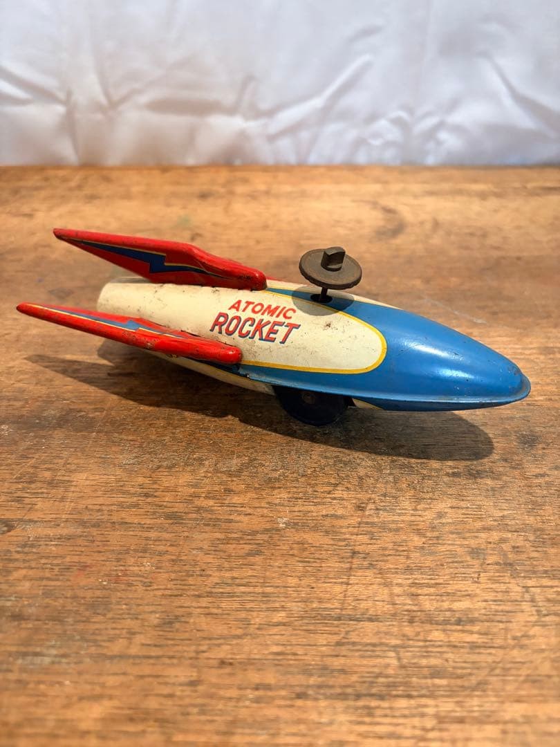 [Retro] Vintage Masudaya ATOMIC ROCKET Tin Rocket Made in Japan