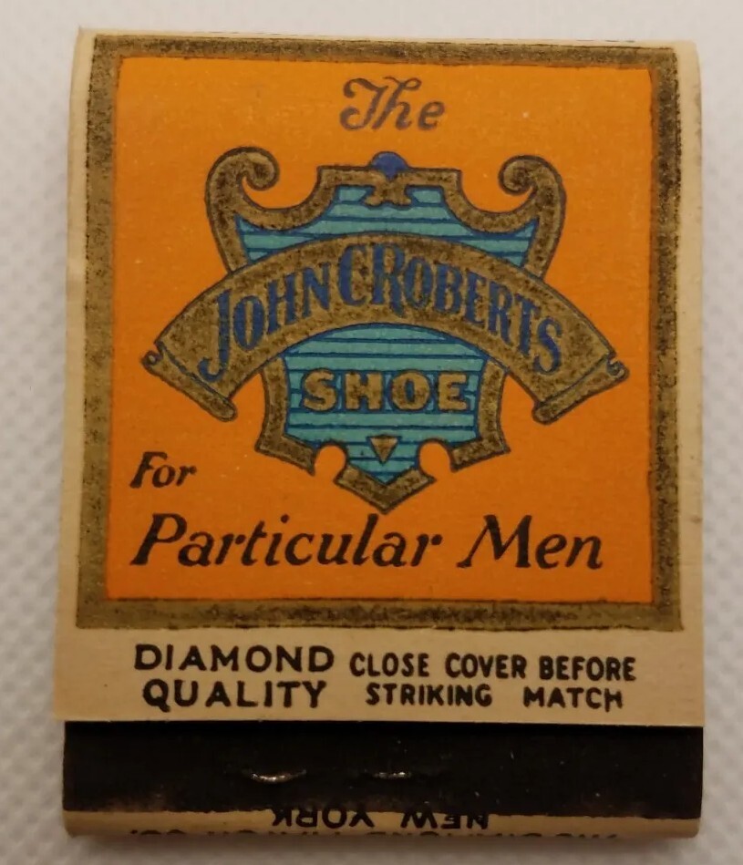 St. Louis Friedman Shelby John C Roberts Shoe Diamond Quality Matchbook 1920s St. Louis Friedman Shelby John C Roberts Shoe Diamond Quality Matchbook 1920s