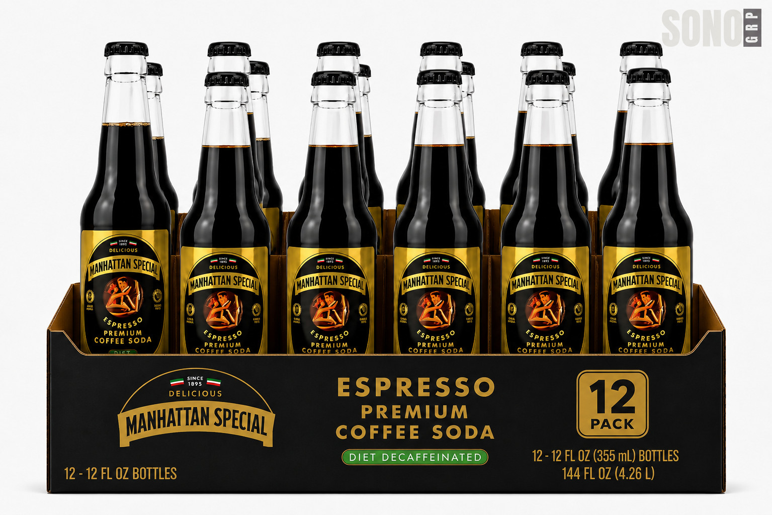 Manhattan Special Premium DIET DECAFFEINATED Espresso Coffee Soda 12oz | 12Pack Manhattan Special Premium DIET DECAFFEINATED Espresso Coffee Soda 12oz | 12Pack