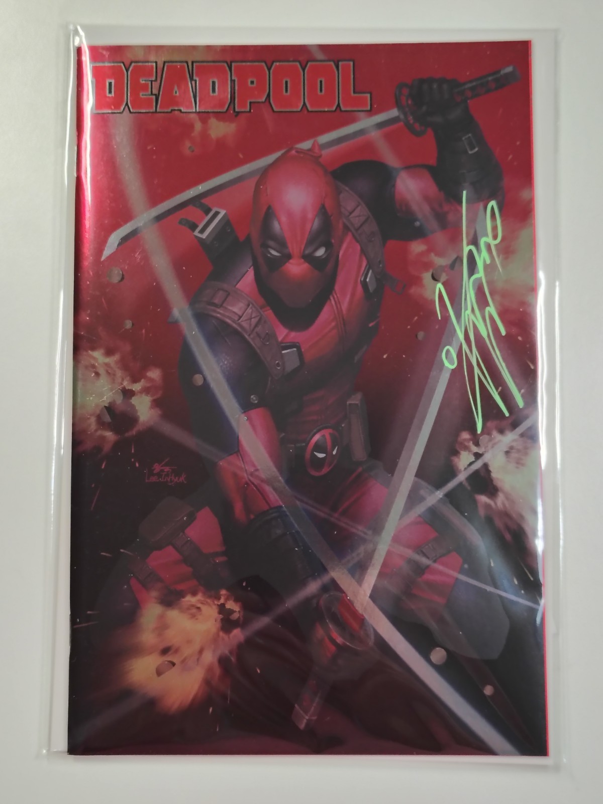 Deadpool #1 (2024) InHyuk Lee Foil Variant Signed w/COA