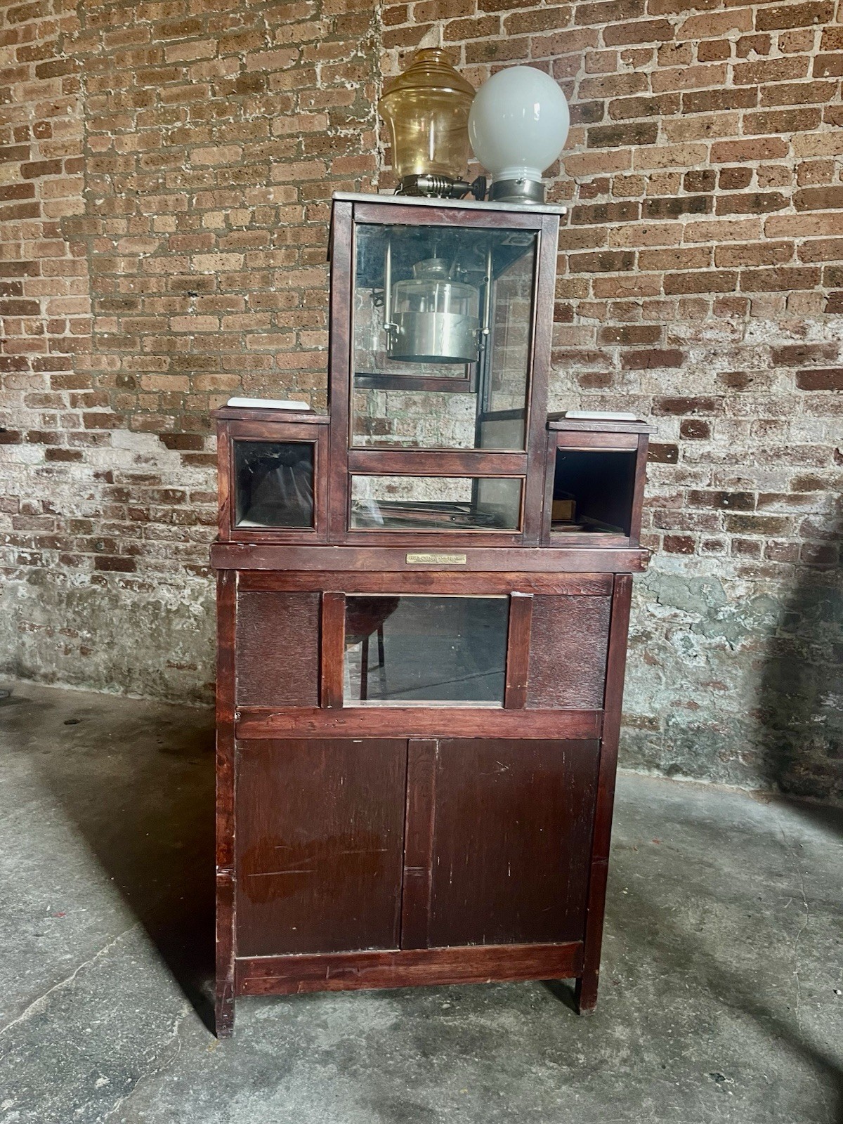 Vintage 1920 Holcomb & Hoke Wood Antique Popcorn  Machine Movie Theater Sales