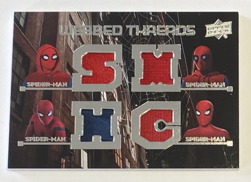 2017 Upper Deck Marvel Spider-Man Webbed Threads Quad Movie Worn Patch 2017 Upper Deck Marvel Spider-Man Webbed Threads Quad Movie Worn Patch