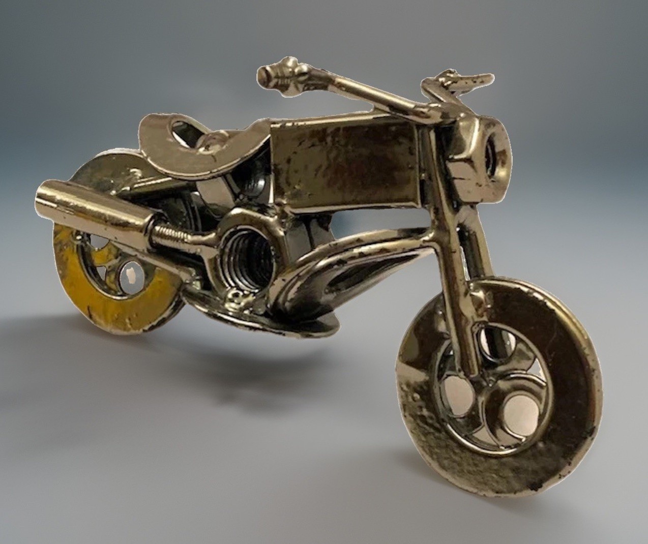 Motorcycle Sculpture Moto Handmade Decor Gift Steampunk Scrap Metal Office Desk Motorcycle Sculpture Moto Handmade Decor Gift Steampunk Scrap Metal Office Desk