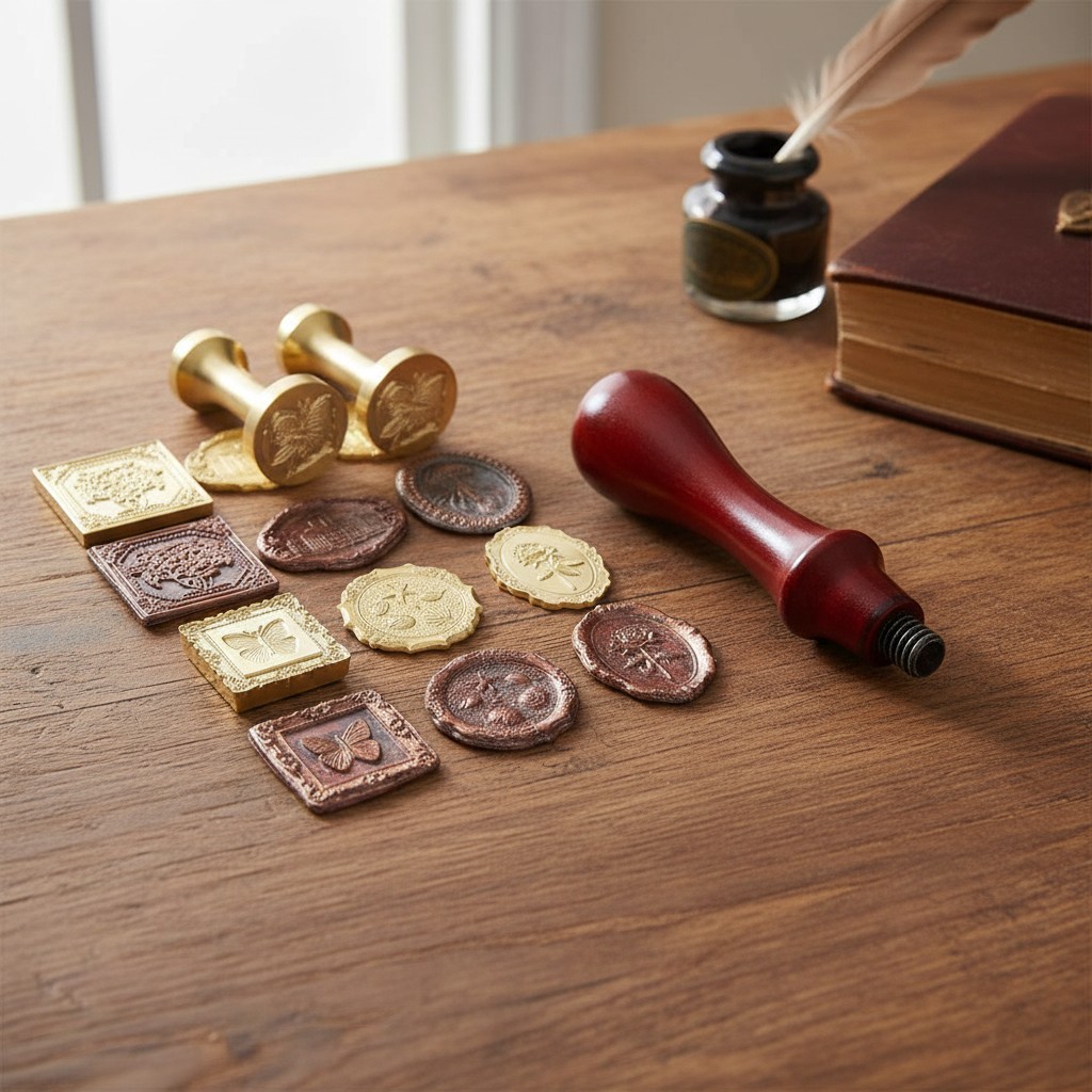 7-Piece Vintage Wax Seal Stamp Set - Beautiful Patterns for Creative Gifting 7-Piece Vintage Wax Seal Stamp Set - Beautiful Patterns for Creative Gifting