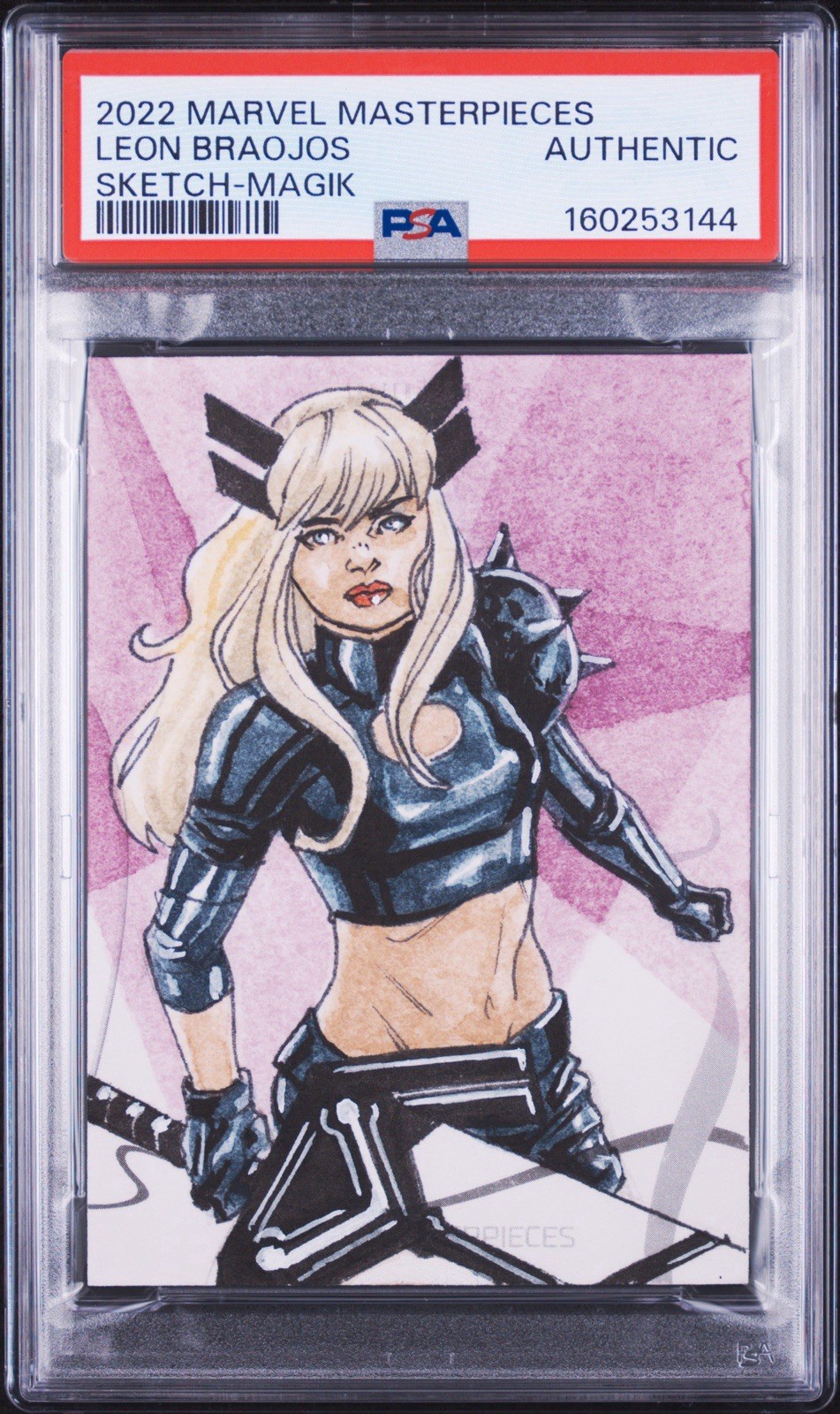 2022 SkyBox Marvel Masterpieces - Magik Sketch by Leon Braojos - PSA AUTHENTIC
