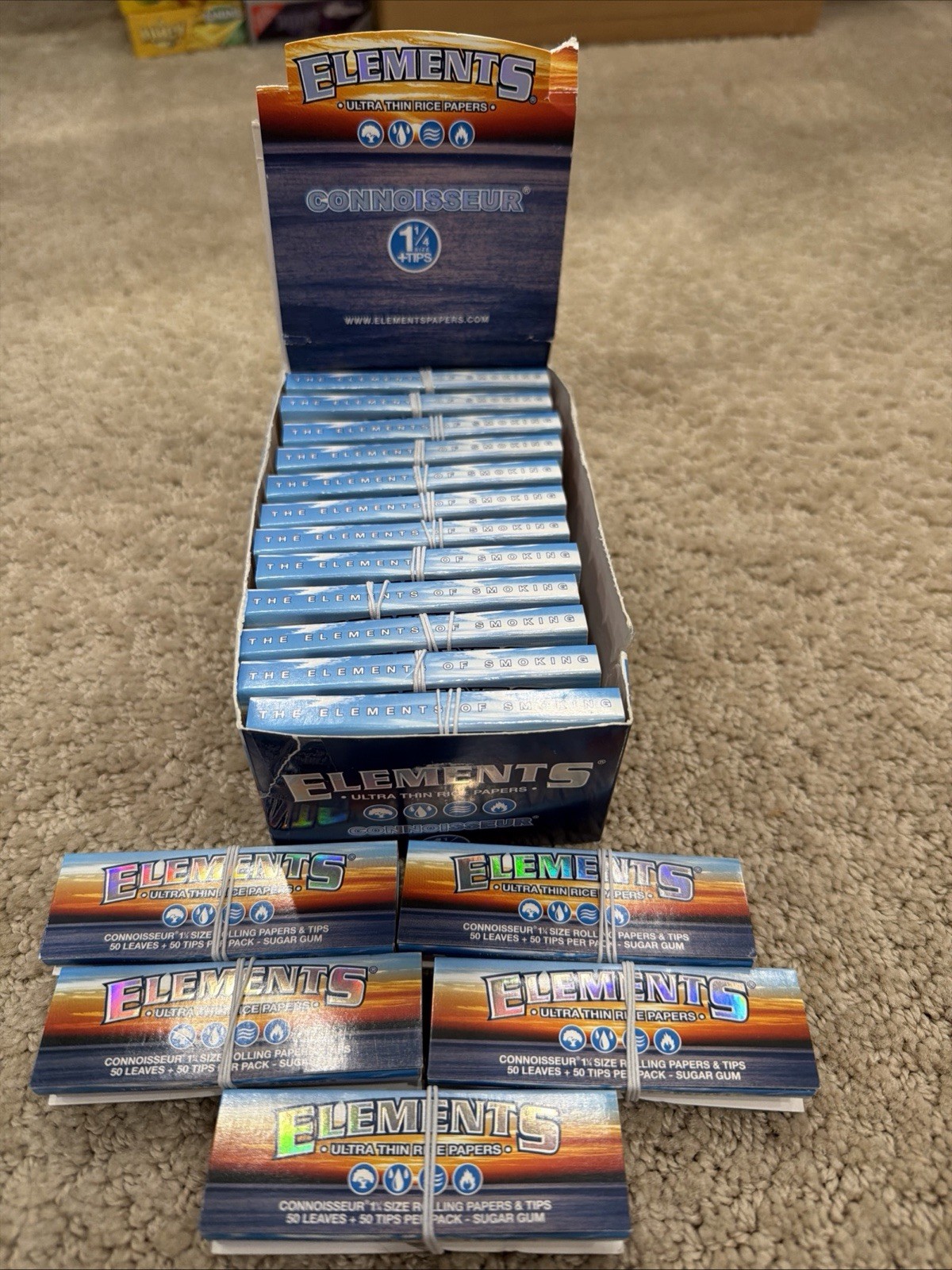 Elements Connoisseur Ultra thin Rice Papers King Size Slim + Tips - 1 box Elements Connoisseur Ultra thin Rice Papers King Size Slim + Tips - 1 box