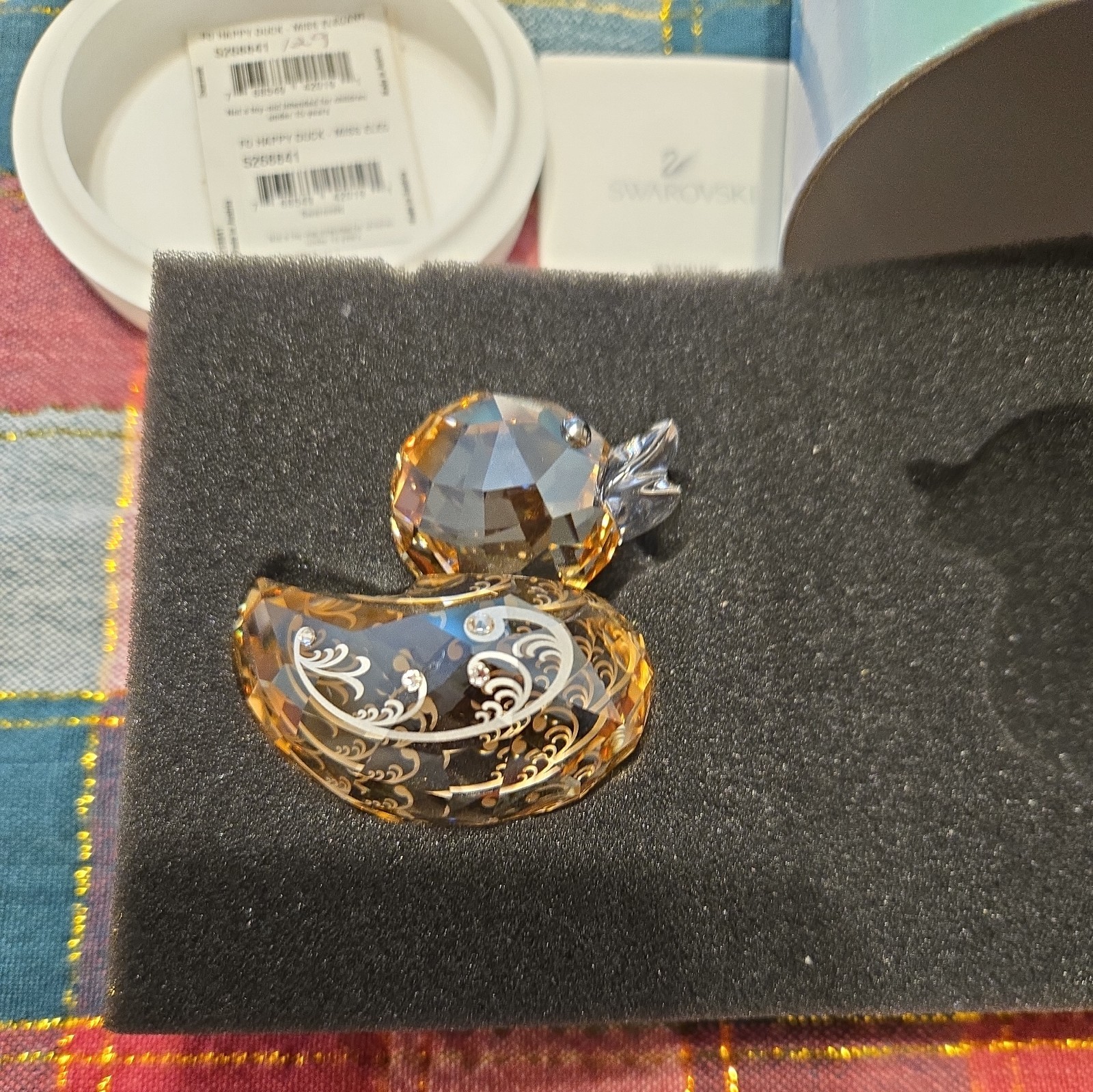 Swarovski Crystal Figurine - Lovlots Happy Duck 